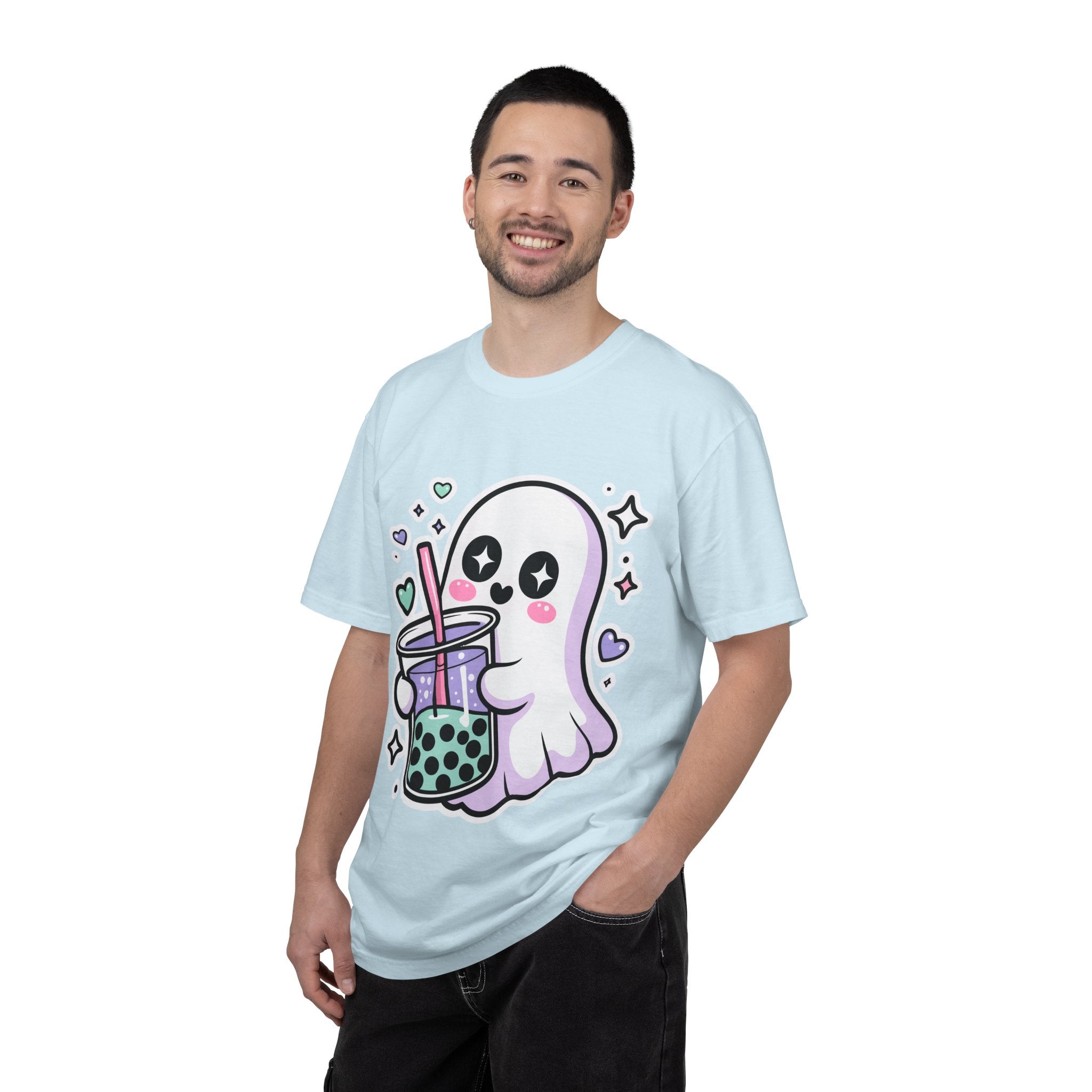 Cute Ghost Boba Tea T-Shirt – Kawaii Ghost Bubble Tea Shirt | Funny Spooky Cute Graphic Tee