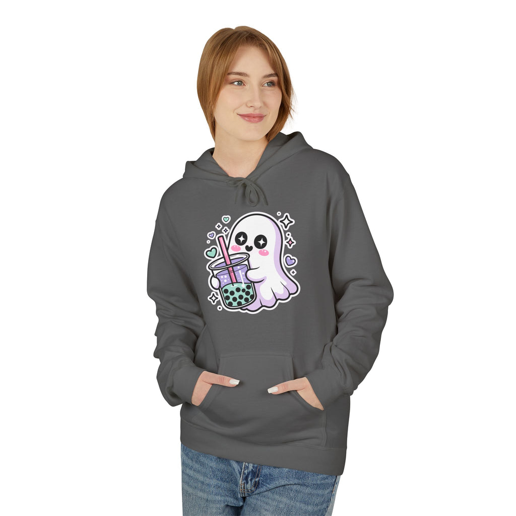 Cute Ghost Boba Tea Hoodie – Kawaii Ghost Bubble Tea Hoodie | Funny Spooky Cute Graphic Hoodie