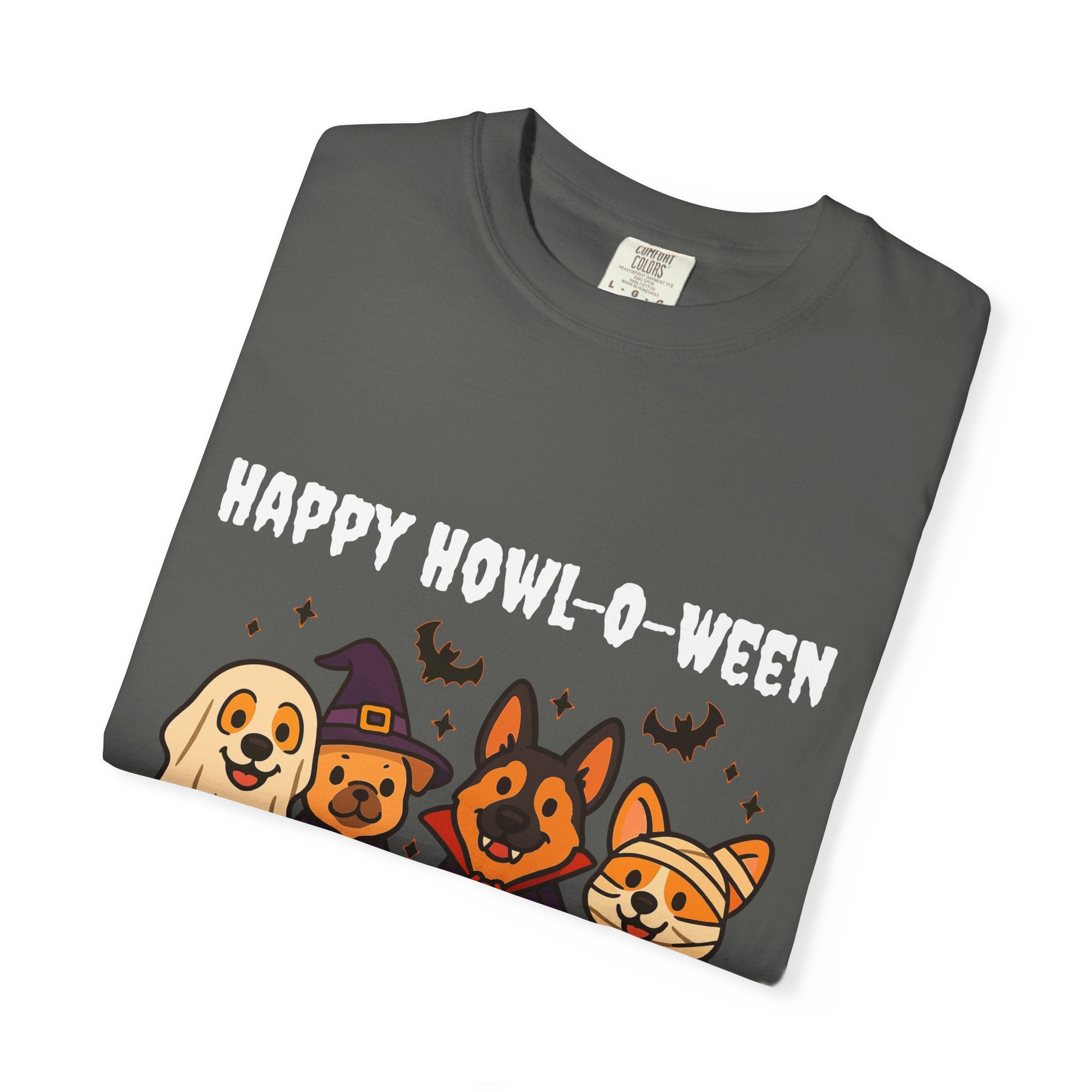 Funny Dog Halloween Shirt – Happy Howl-O-Ween Dog Costume Graphic Tee | Cute Dog Halloween Party Shirt