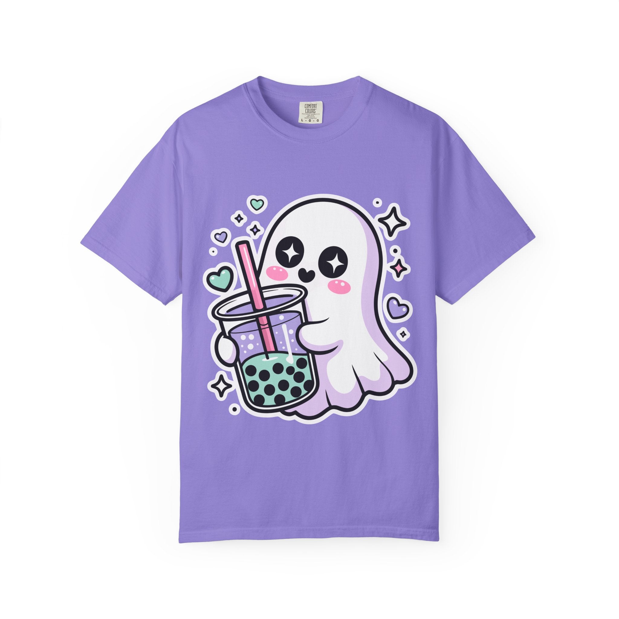 Cute Ghost Boba Tea T-Shirt – Kawaii Ghost Bubble Tea Shirt | Funny Spooky Cute Graphic Tee