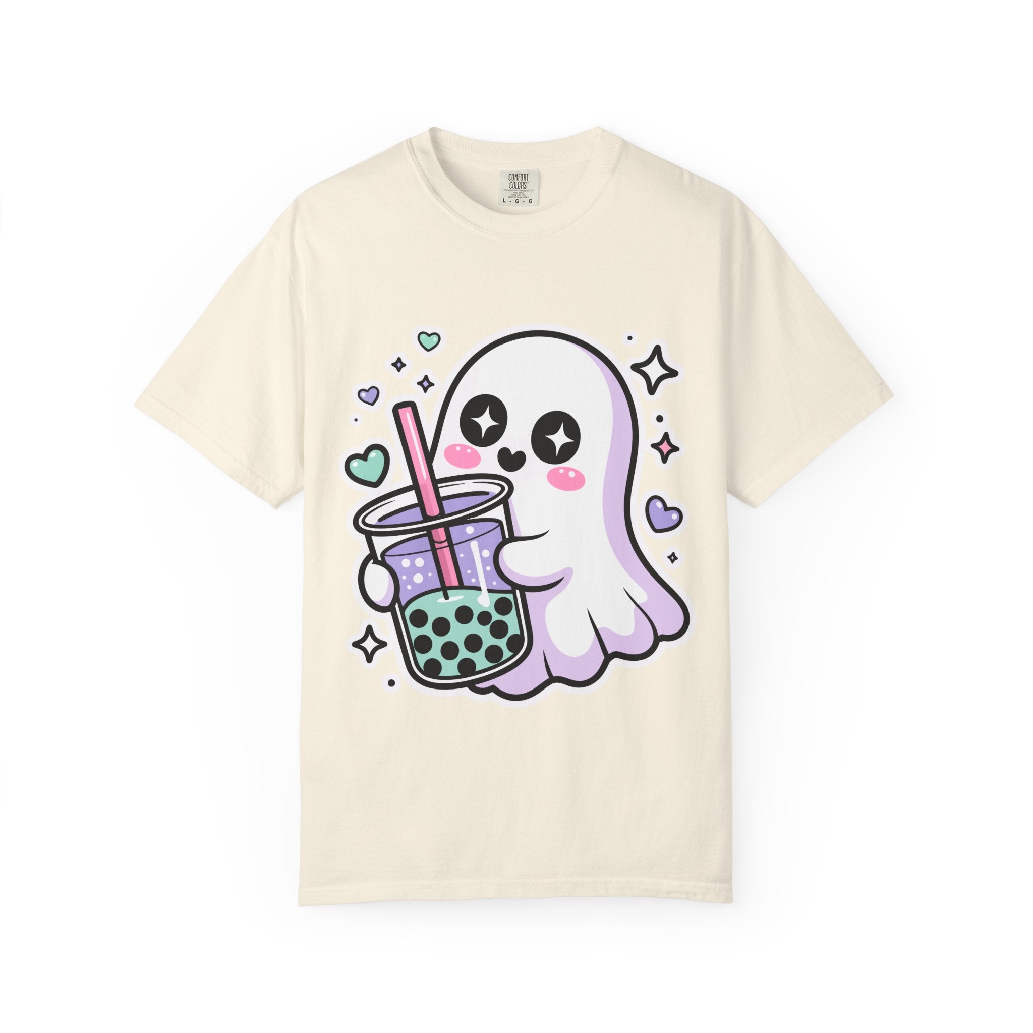 Cute Ghost Boba Tea T-Shirt – Kawaii Ghost Bubble Tea Shirt | Funny Spooky Cute Graphic Tee