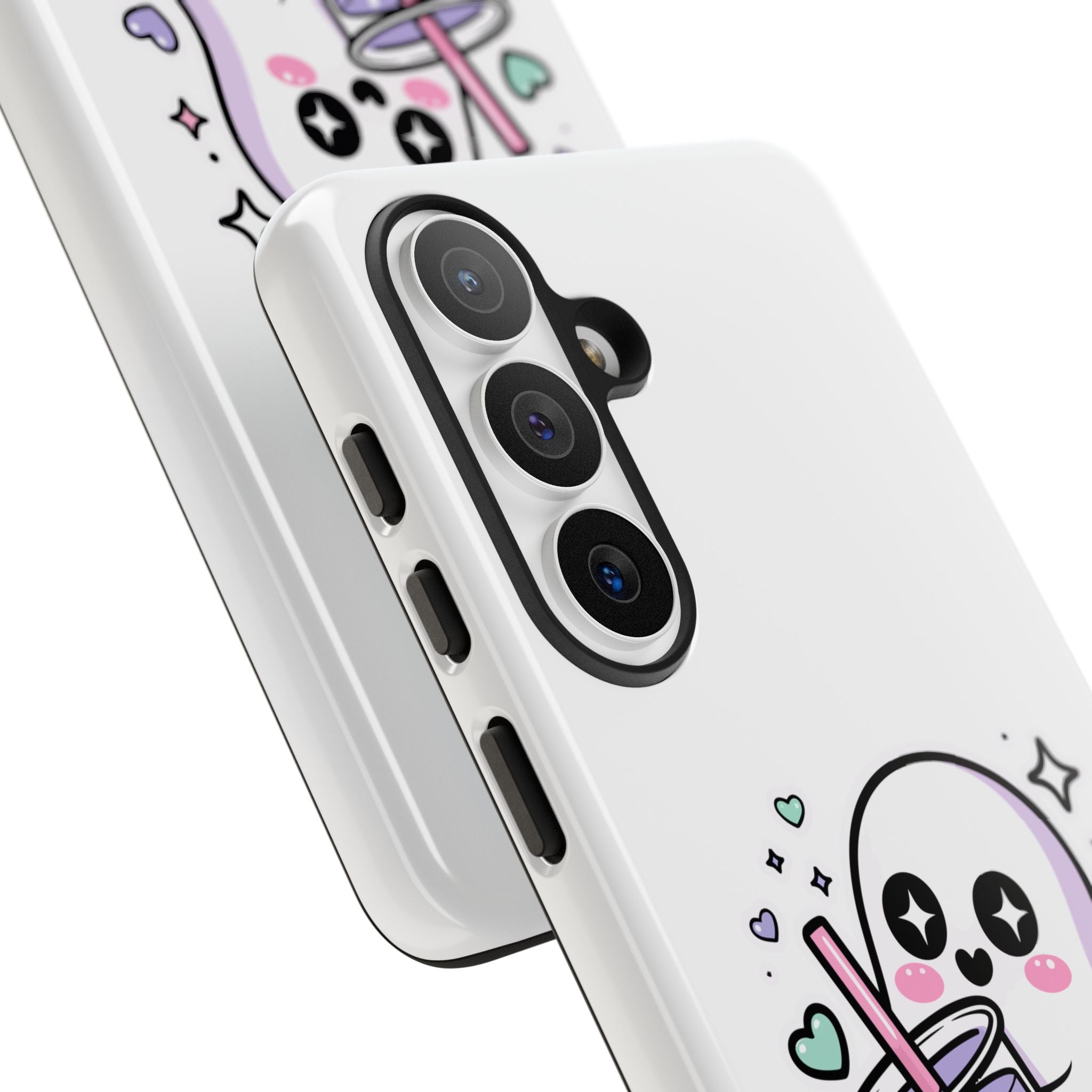 Cute Ghost Boba Phone Case – Kawaii Bubble Tea Ghost Cover | Spooky Cute Aesthetic Case