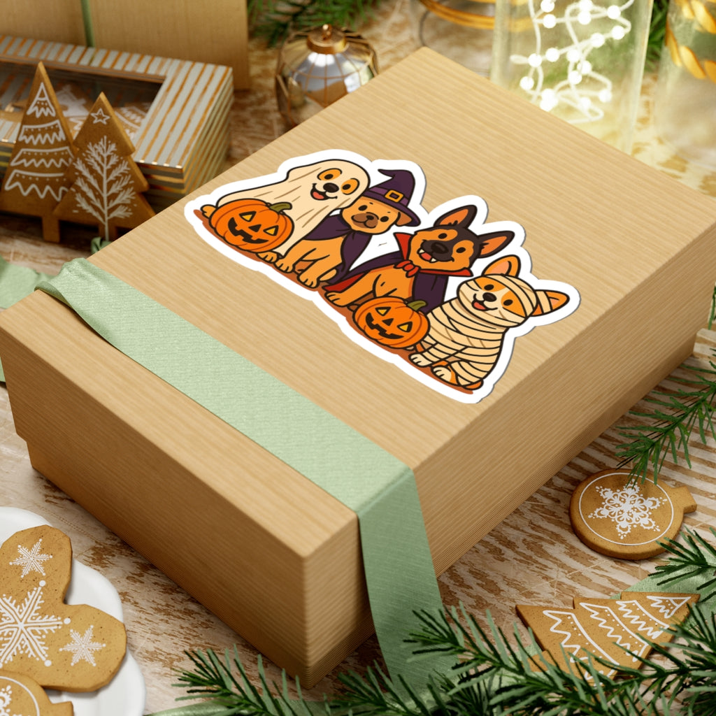 Dog Halloween Sticker – Happy Howl-O-Ween Dog Costume Vinyl Decal | Cute Pet Halloween Sticker