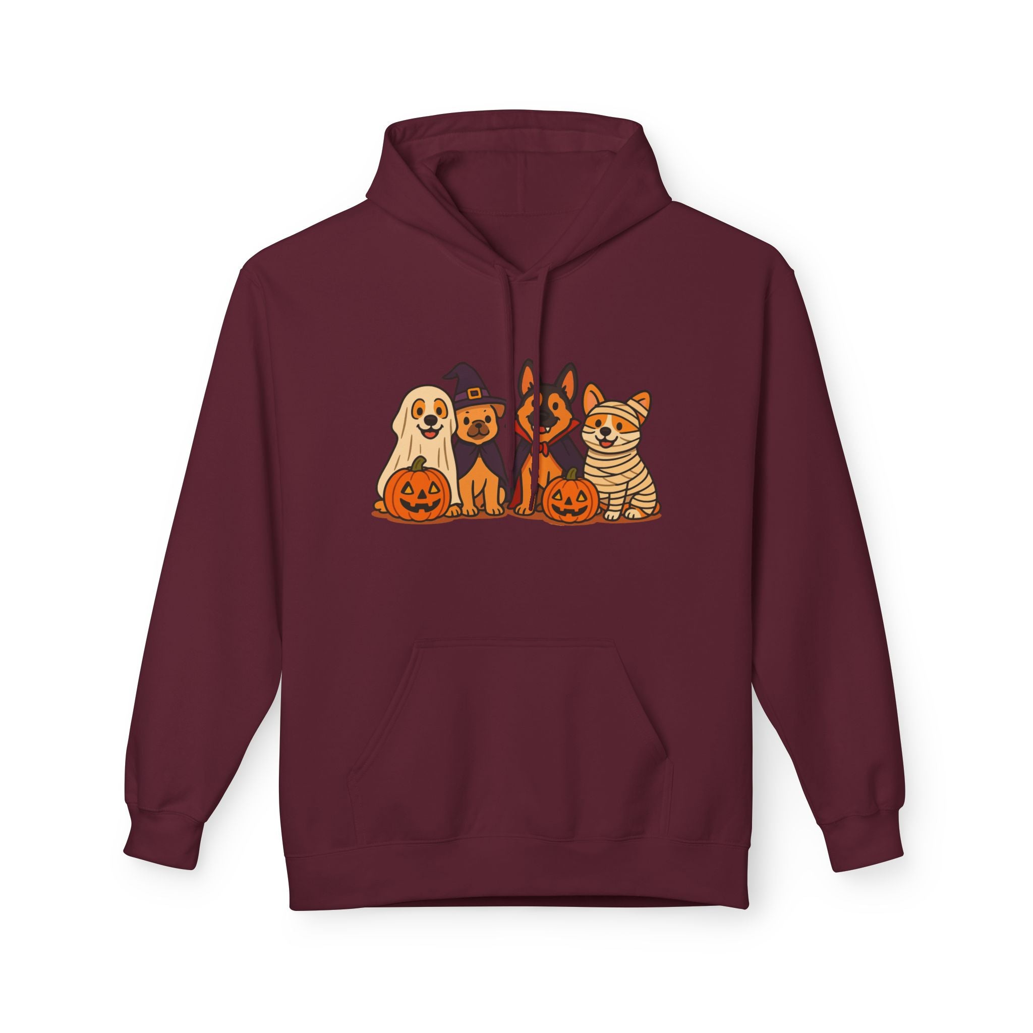Halloween Pets Hoodie — Cute Dogs & Cat with Pumpkins