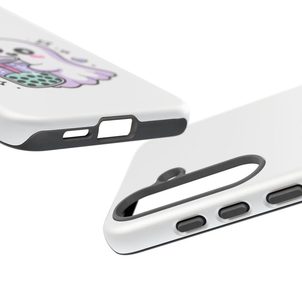 Cute Ghost Boba Phone Case – Kawaii Bubble Tea Ghost Cover | Spooky Cute Aesthetic Case