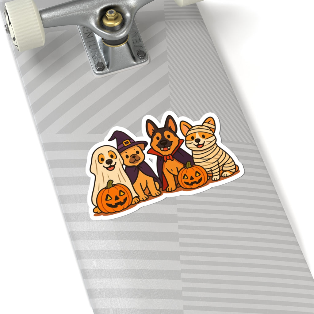 Dog Halloween Sticker – Happy Howl-O-Ween Dog Costume Vinyl Decal | Cute Pet Halloween Sticker