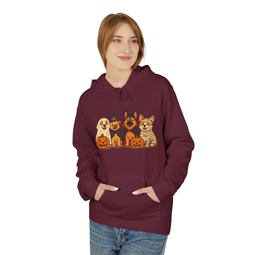 Halloween Pets Hoodie — Cute Dogs & Cat with Pumpkins