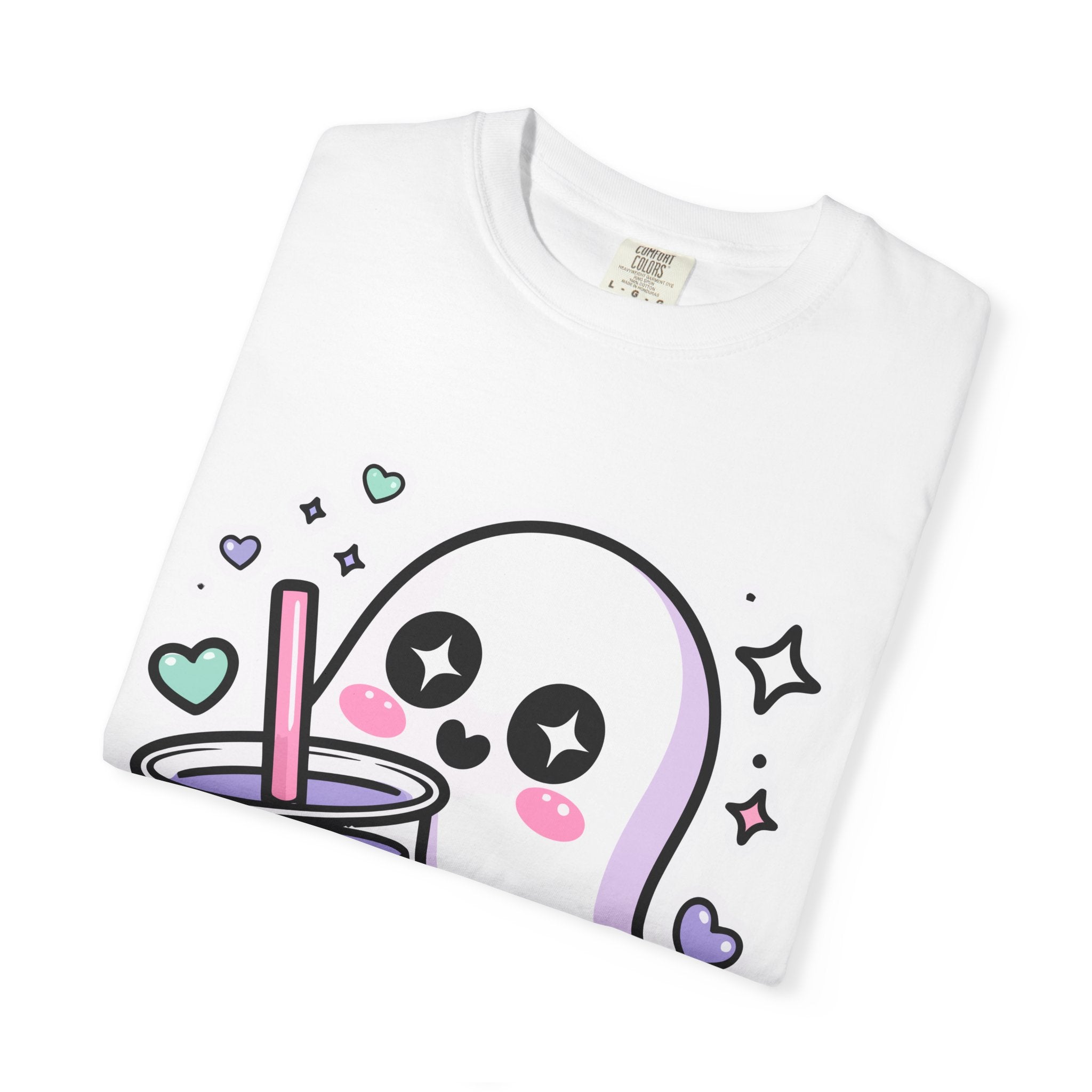 Cute Ghost Boba Tea T-Shirt – Kawaii Ghost Bubble Tea Shirt | Funny Spooky Cute Graphic Tee