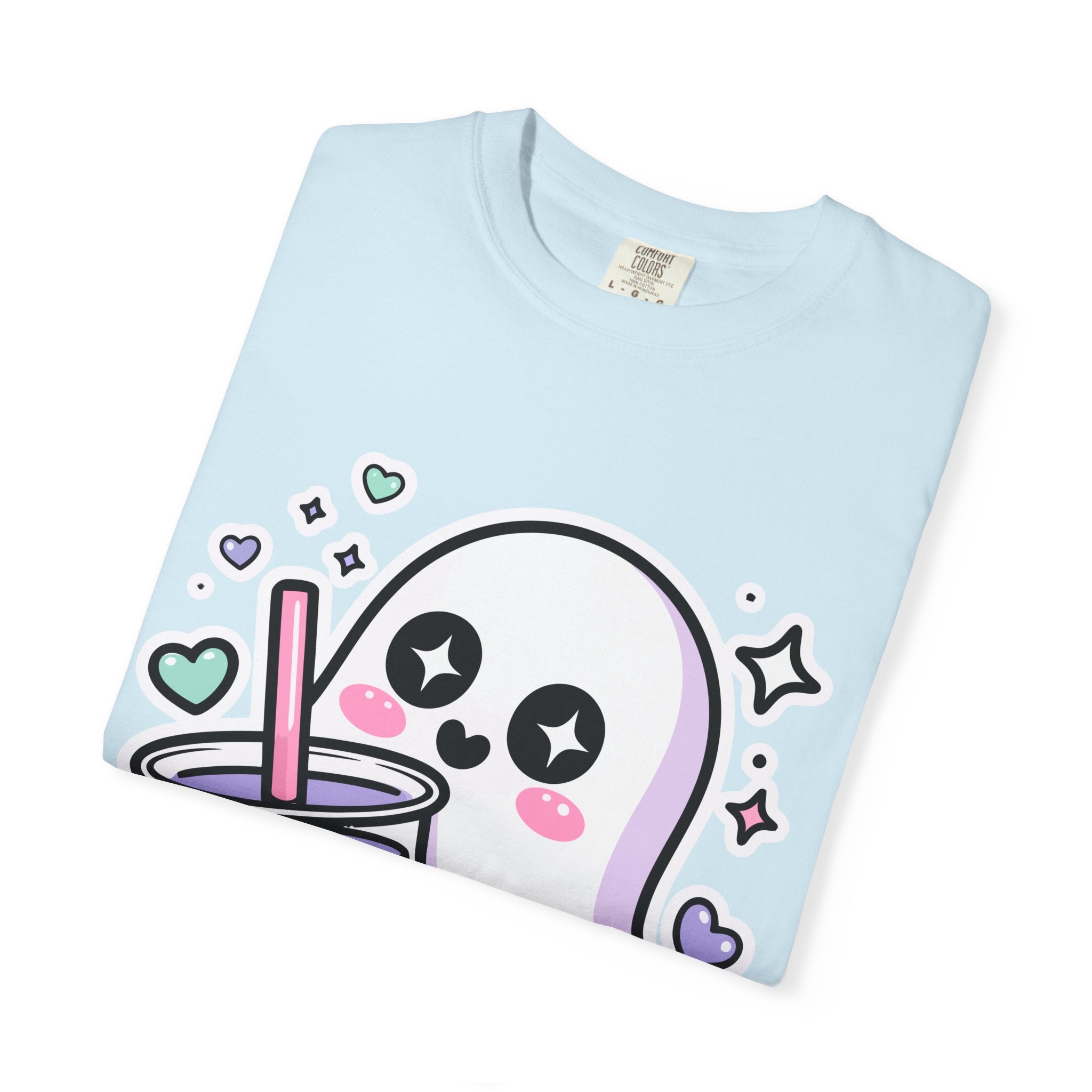 Cute Ghost Boba Tea T-Shirt – Kawaii Ghost Bubble Tea Shirt | Funny Spooky Cute Graphic Tee