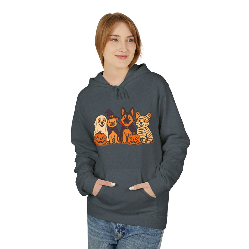 Halloween Pets Hoodie — Cute Dogs & Cat with Pumpkins