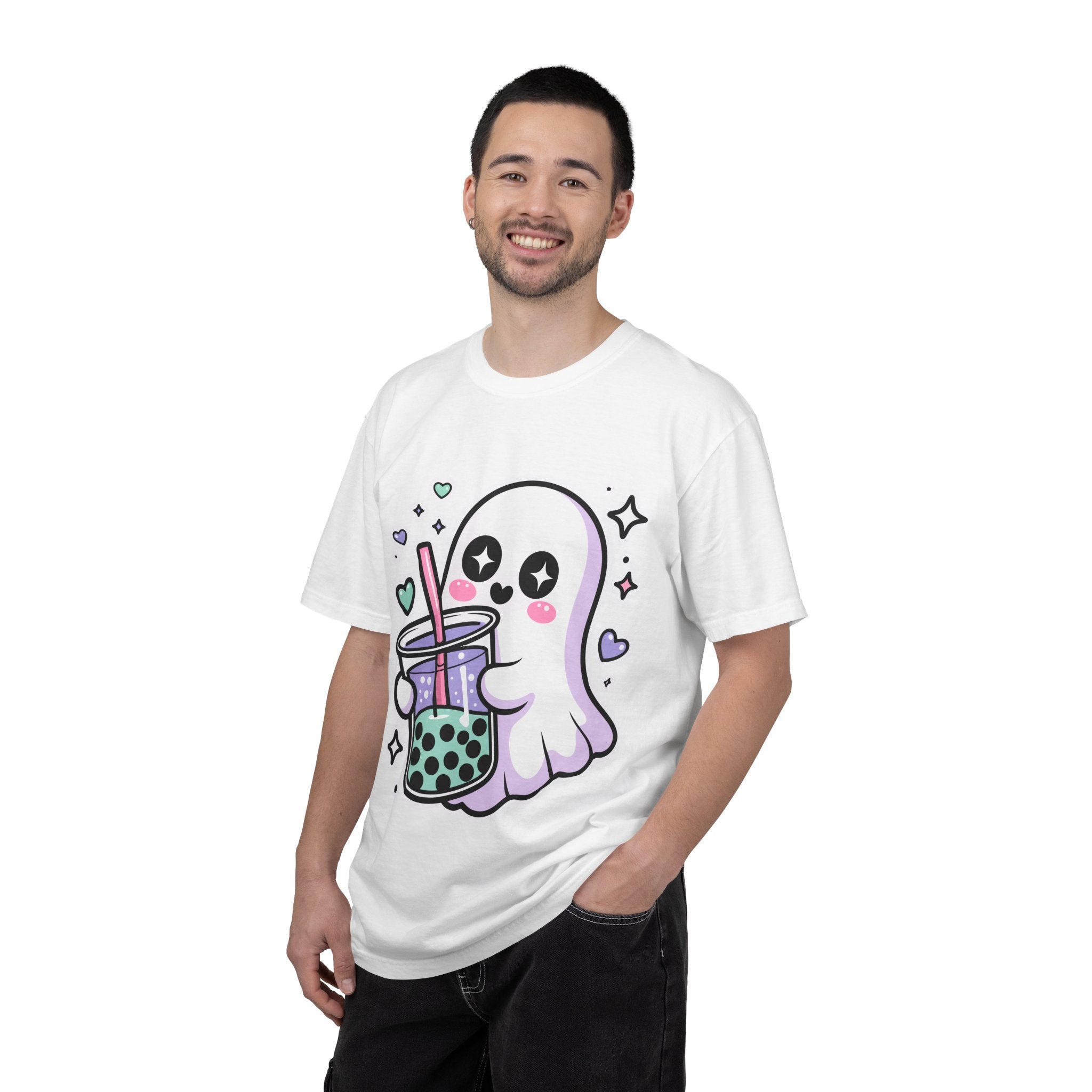 Cute Ghost Boba Tea T-Shirt – Kawaii Ghost Bubble Tea Shirt | Funny Spooky Cute Graphic Tee