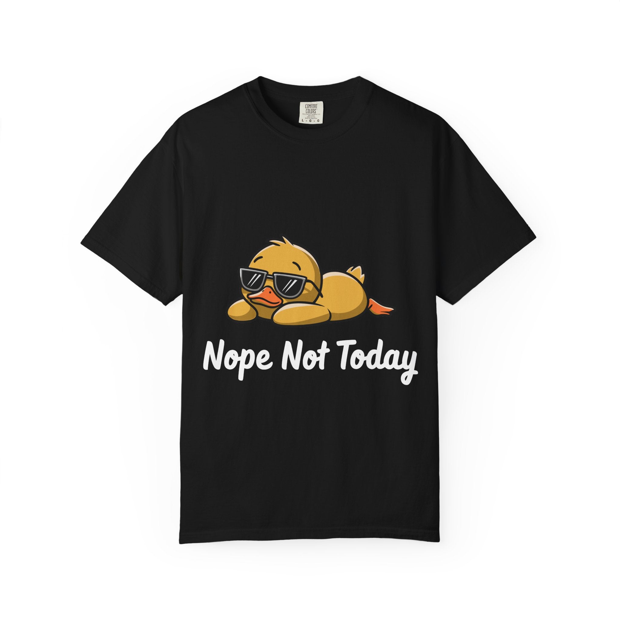 Funny Duck Graphic Tee – “Nope. Not Today.” Lazy Animal Meme Shirt | Cute Duck Illustration T-Shirt | Aesthetic Streetwear