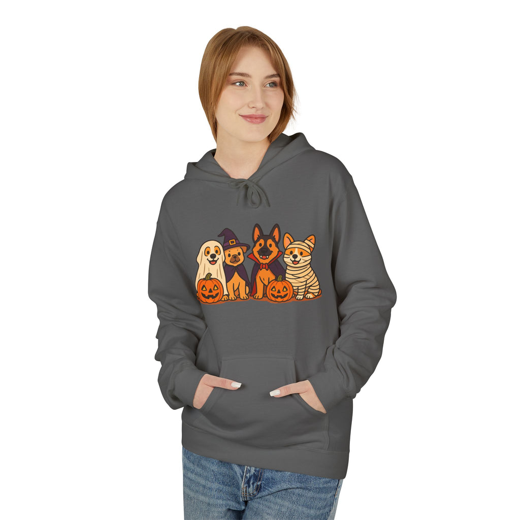 Halloween Pets Hoodie — Cute Dogs & Cat with Pumpkins