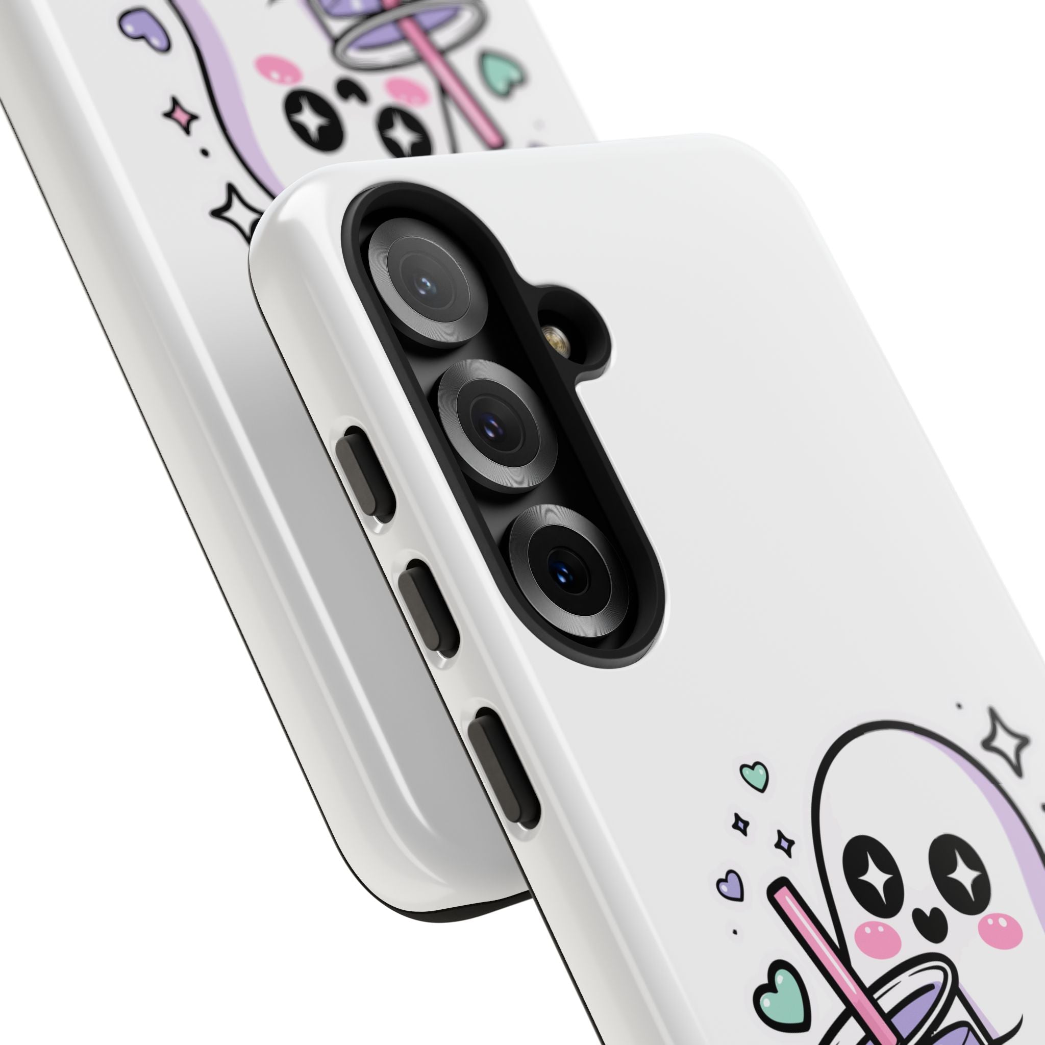 Cute Ghost Boba Phone Case – Kawaii Bubble Tea Ghost Cover | Spooky Cute Aesthetic Case