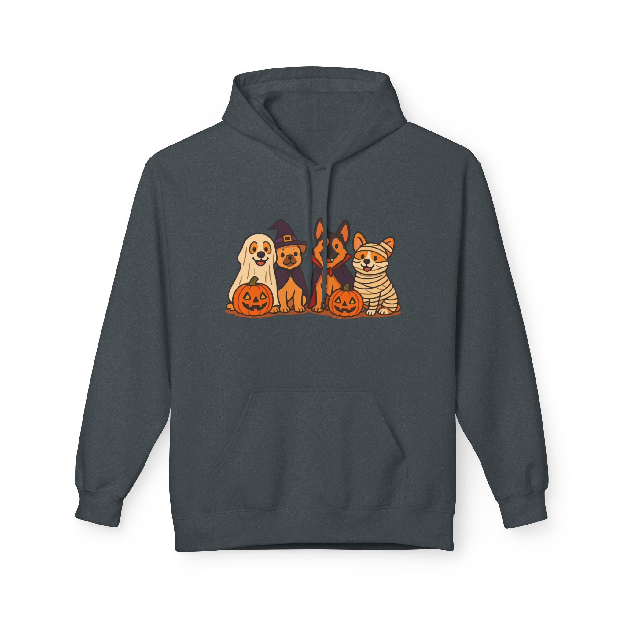 Halloween Pets Hoodie — Cute Dogs & Cat with Pumpkins