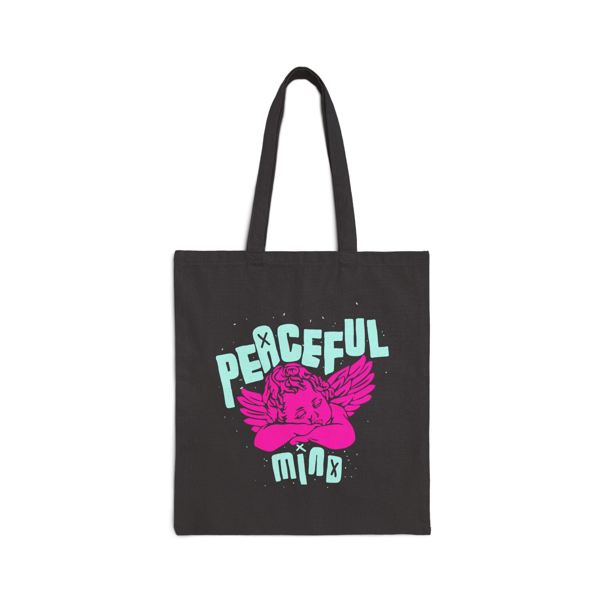 Retro Angel Tote Bag – Pastel Aesthetic Angelcore Canvas Tote | Cute Vintage Angel Shopping Bag