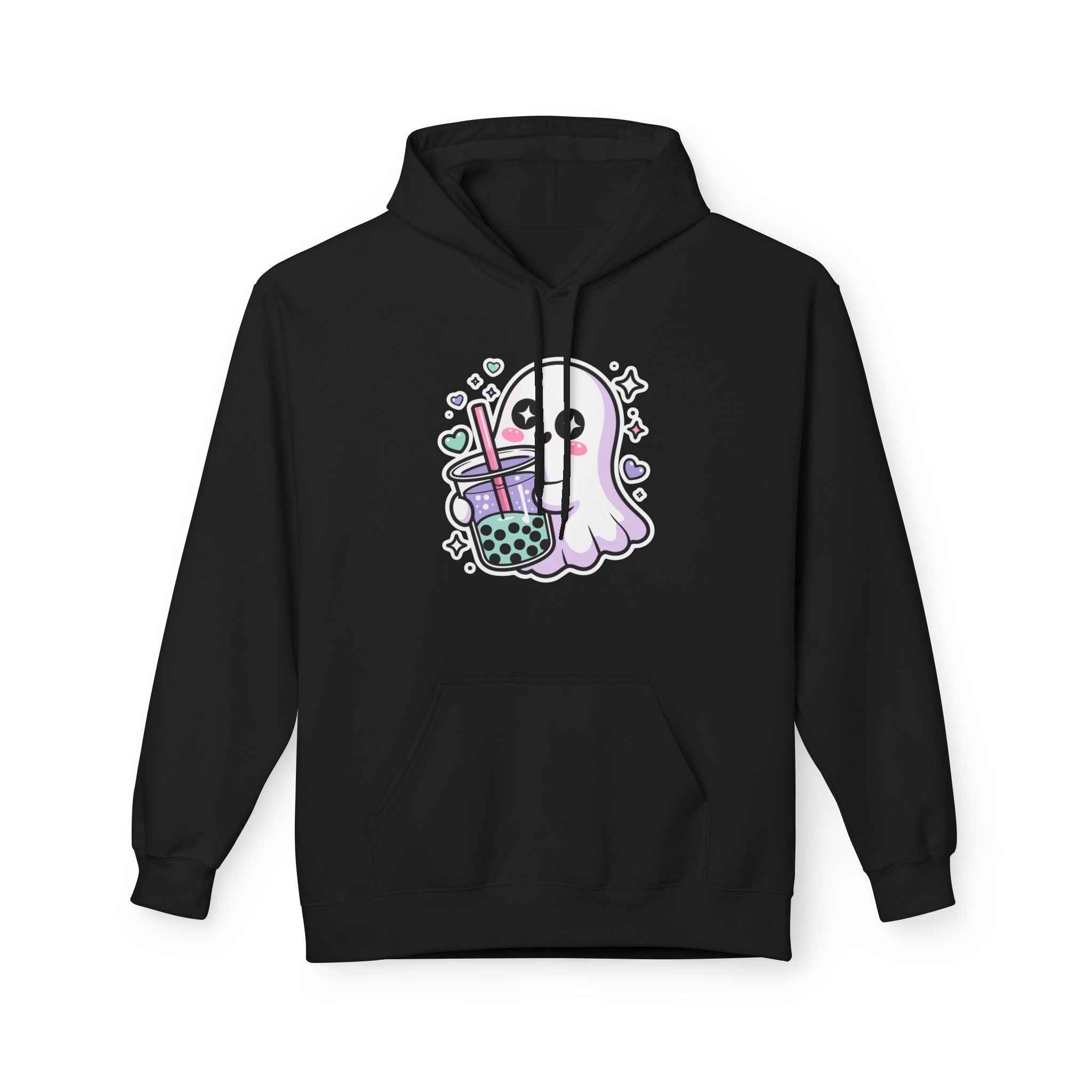 Cute Ghost Boba Tea Hoodie – Kawaii Ghost Bubble Tea Hoodie | Funny Spooky Cute Graphic Hoodie