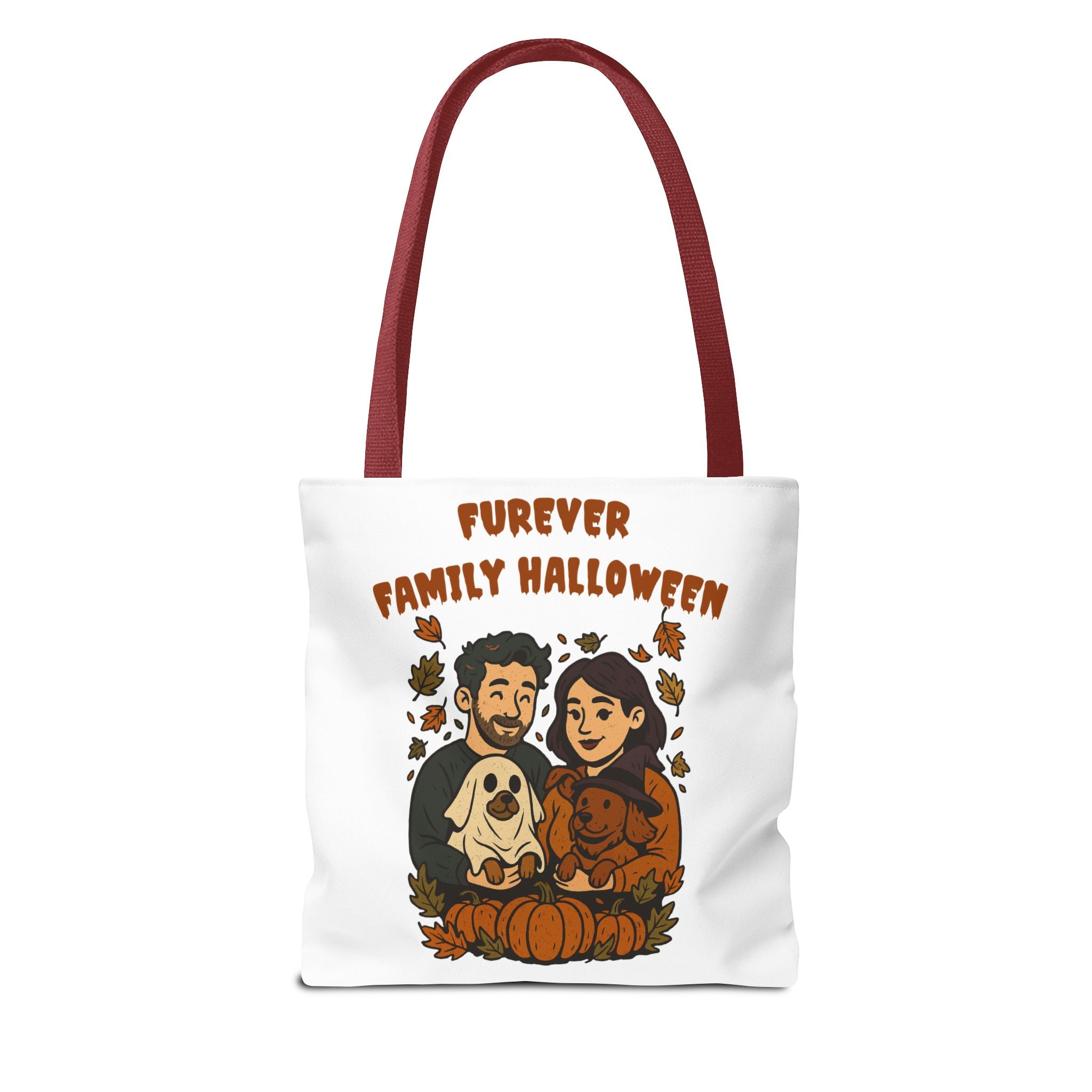 Halloween Dog Tote Bag — Dog Lover “Furever Family Halloween” Autumn Pumpkin Pet Tote