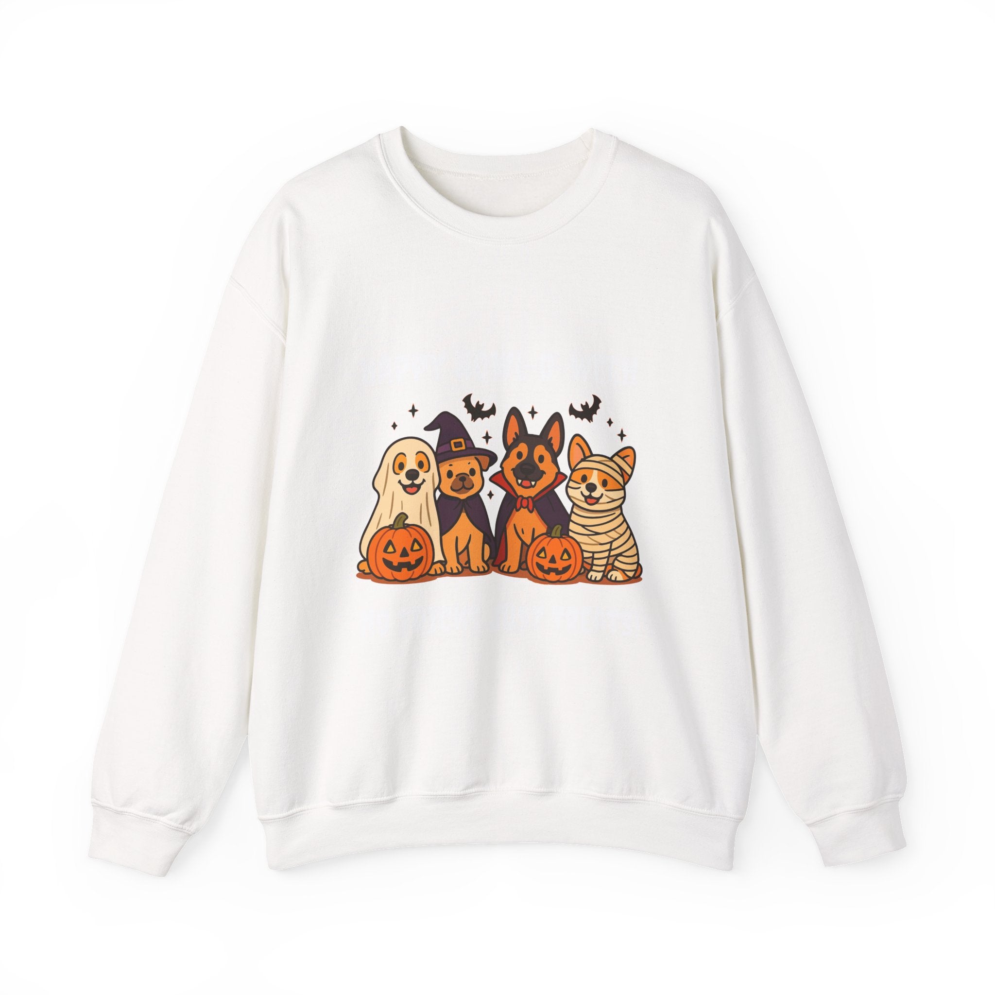 Funny Dog Halloween Sweatshirt – Happy Howl-O-Ween Dog Costume Graphic Sweatshirt | Cute Dog Halloween Party Sweatshirt