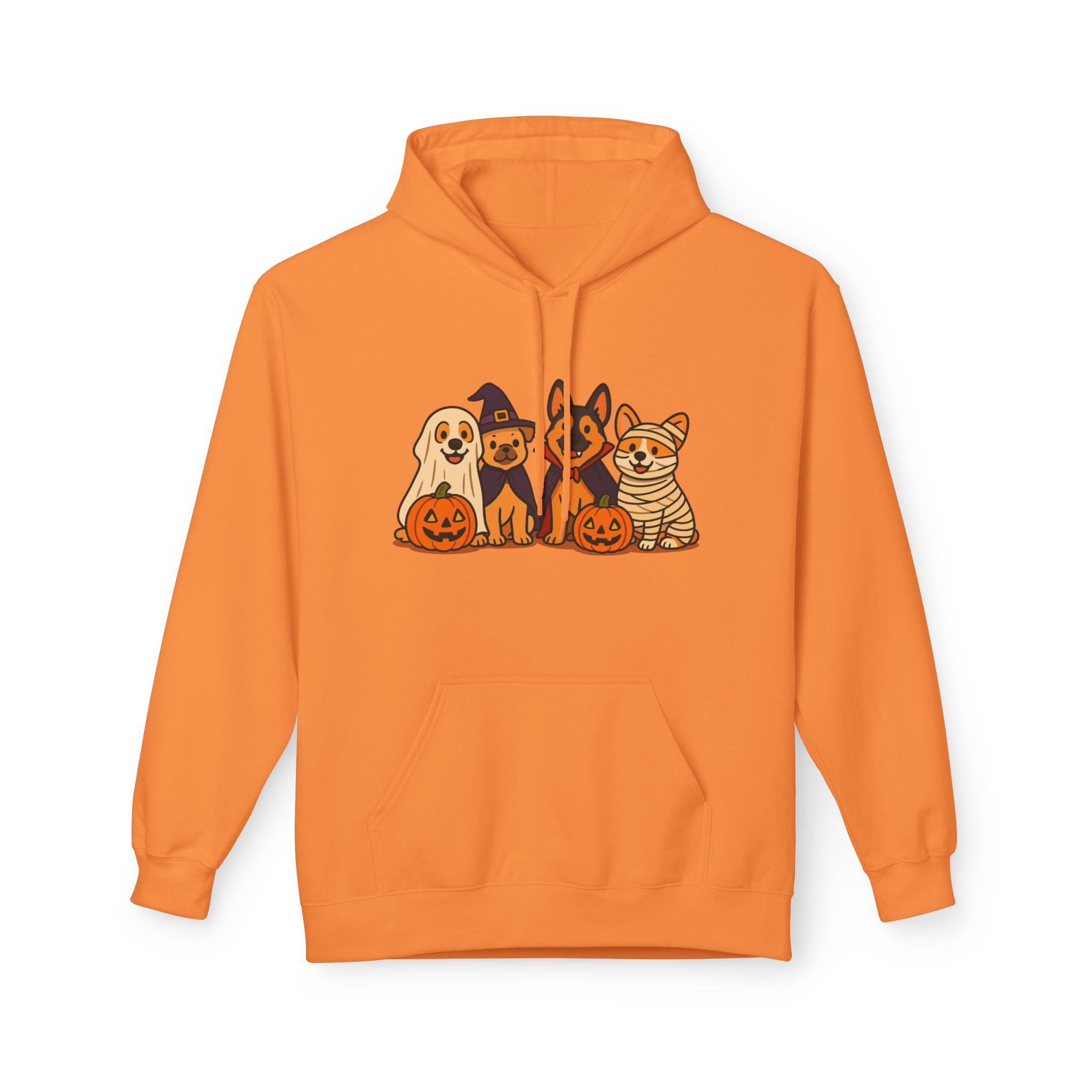 Halloween Pets Hoodie — Cute Dogs & Cat with Pumpkins
