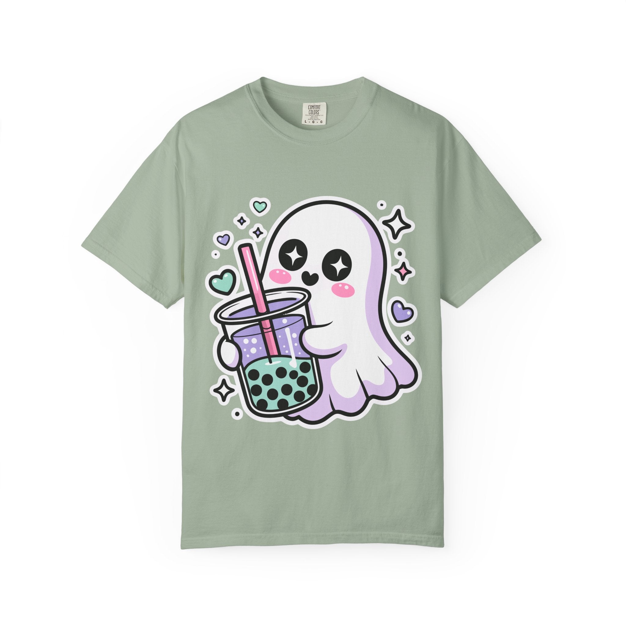 Cute Ghost Boba Tea T-Shirt – Kawaii Ghost Bubble Tea Shirt | Funny Spooky Cute Graphic Tee