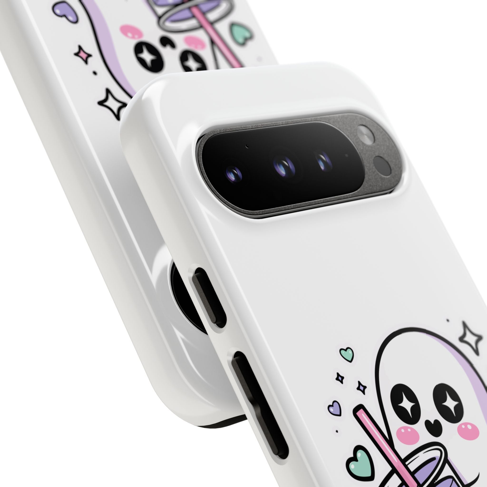 Cute Ghost Boba Phone Case – Kawaii Bubble Tea Ghost Cover | Spooky Cute Aesthetic Case
