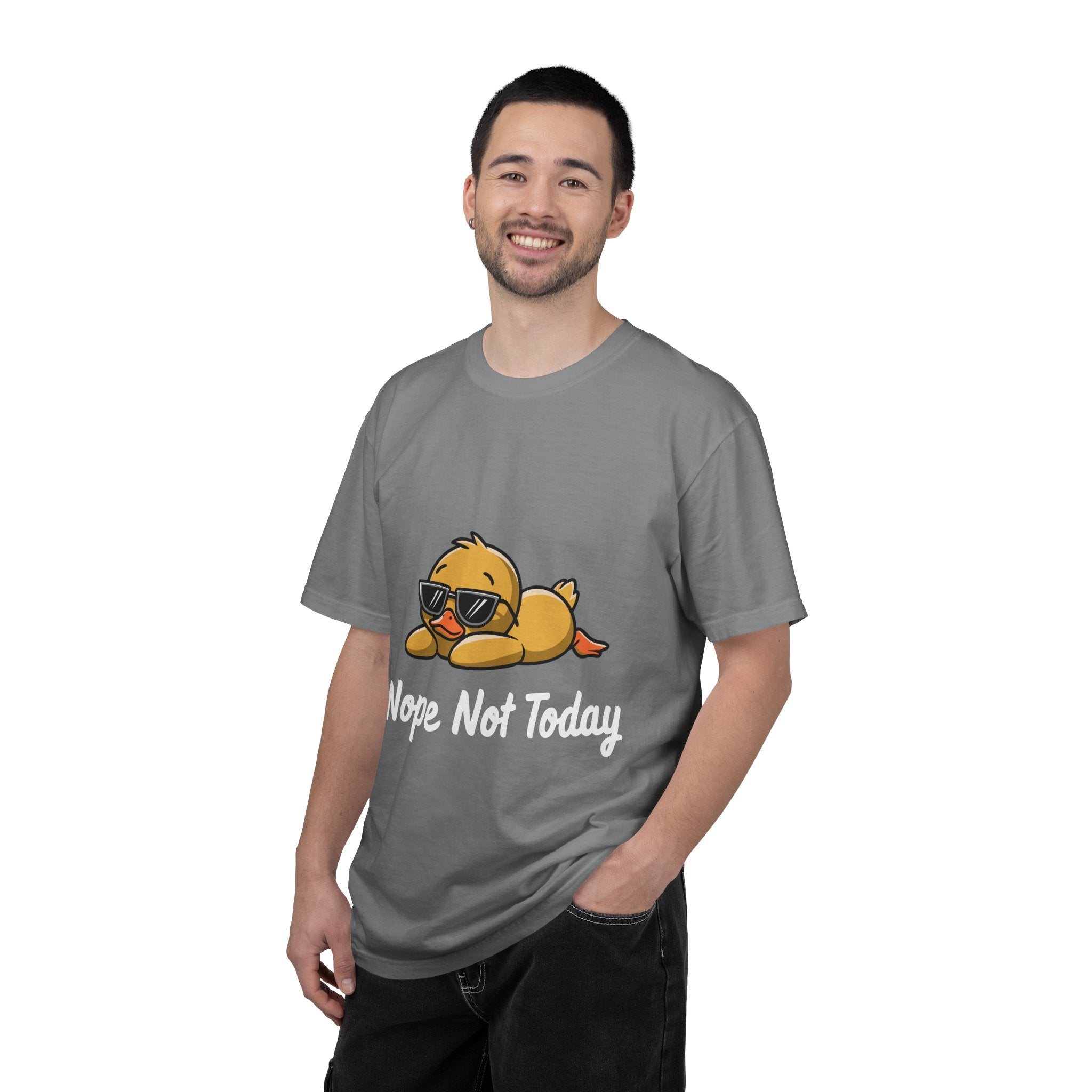 Funny Duck Graphic Tee – “Nope. Not Today.” Lazy Animal Meme Shirt | Cute Duck Illustration T-Shirt | Aesthetic Streetwear