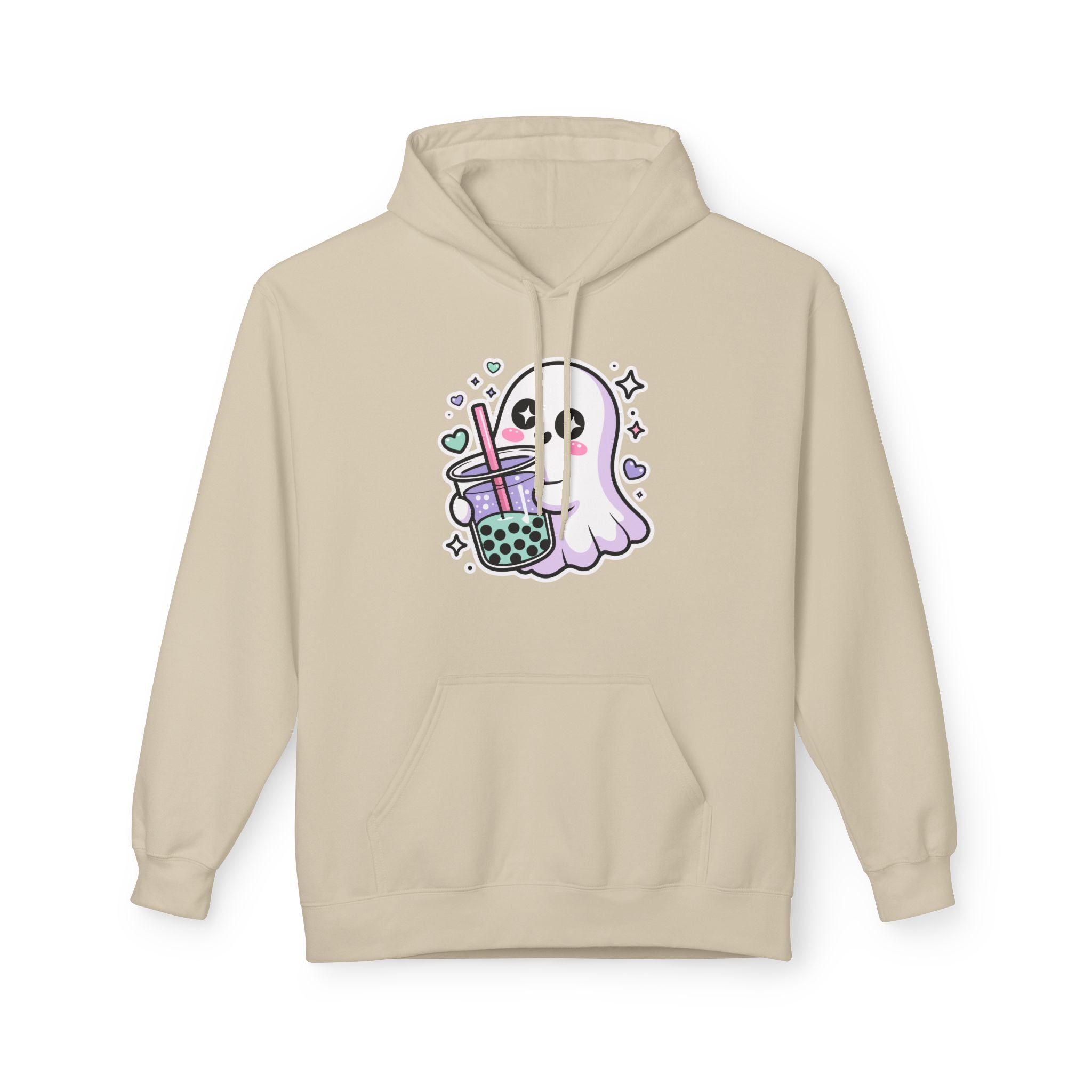 Cute Ghost Boba Tea Hoodie – Kawaii Ghost Bubble Tea Hoodie | Funny Spooky Cute Graphic Hoodie