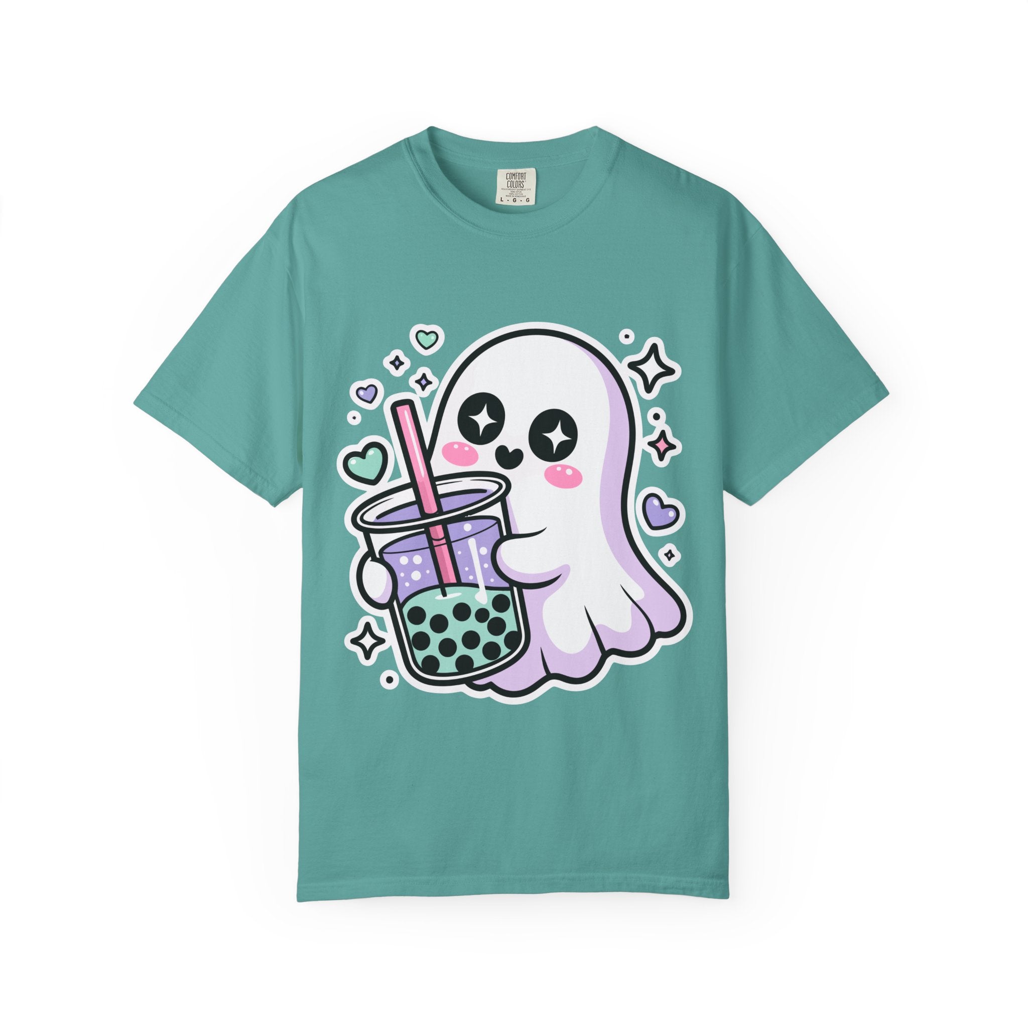Cute Ghost Boba Tea T-Shirt – Kawaii Ghost Bubble Tea Shirt | Funny Spooky Cute Graphic Tee