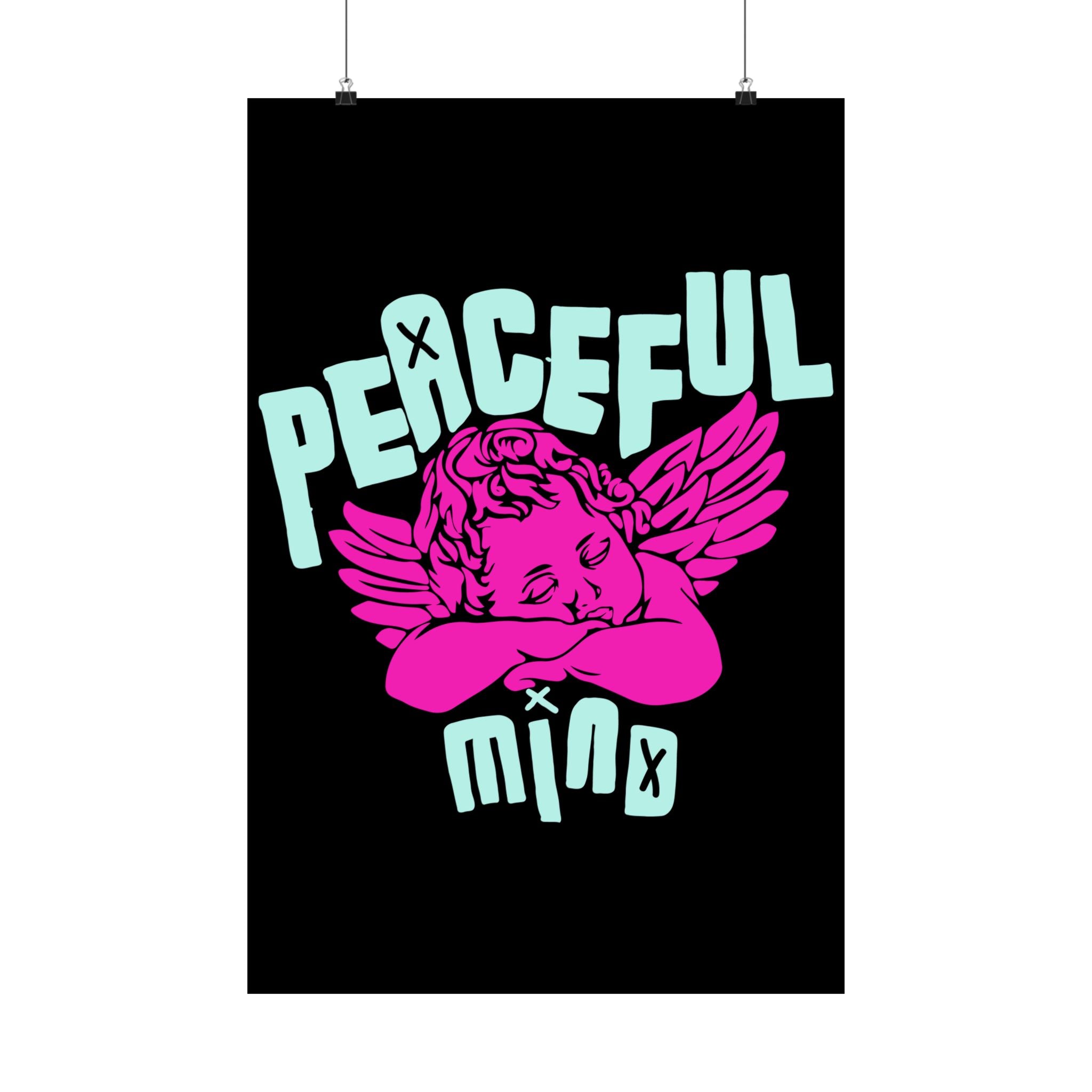 Retro Angel Poster – Pastel Aesthetic Angelcore Wall Art | Cute Vintage Angel Room Decor