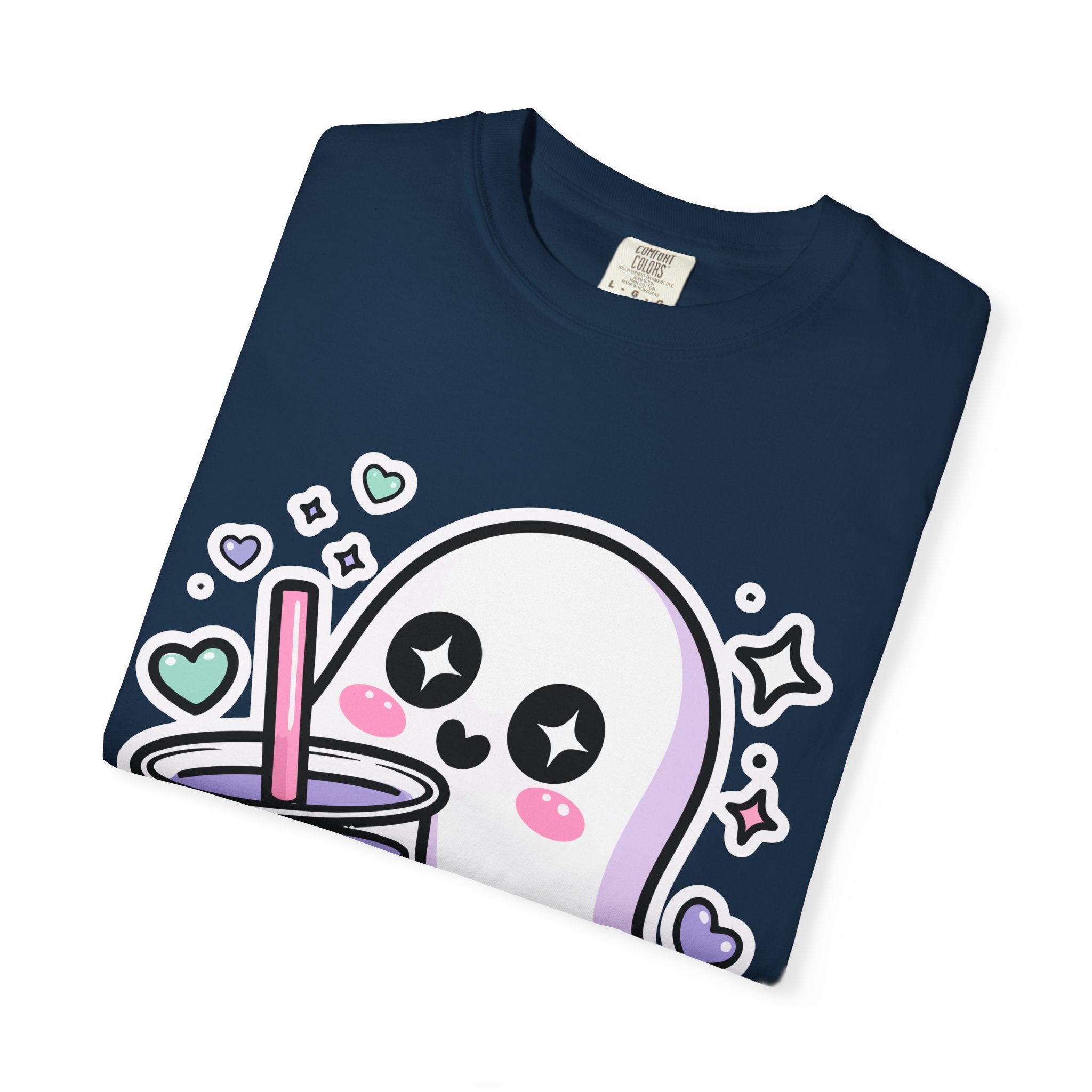 Cute Ghost Boba Tea T-Shirt – Kawaii Ghost Bubble Tea Shirt | Funny Spooky Cute Graphic Tee