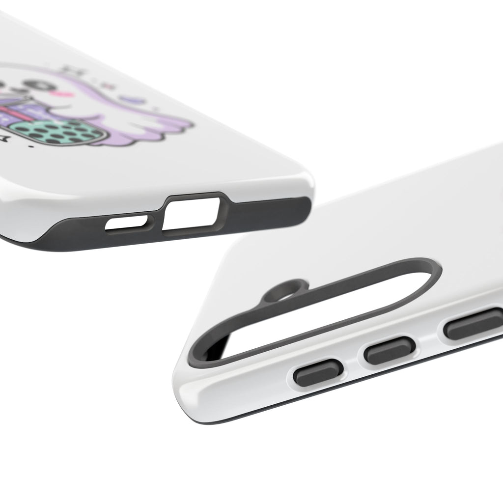 Cute Ghost Boba Phone Case – Kawaii Bubble Tea Ghost Cover | Spooky Cute Aesthetic Case