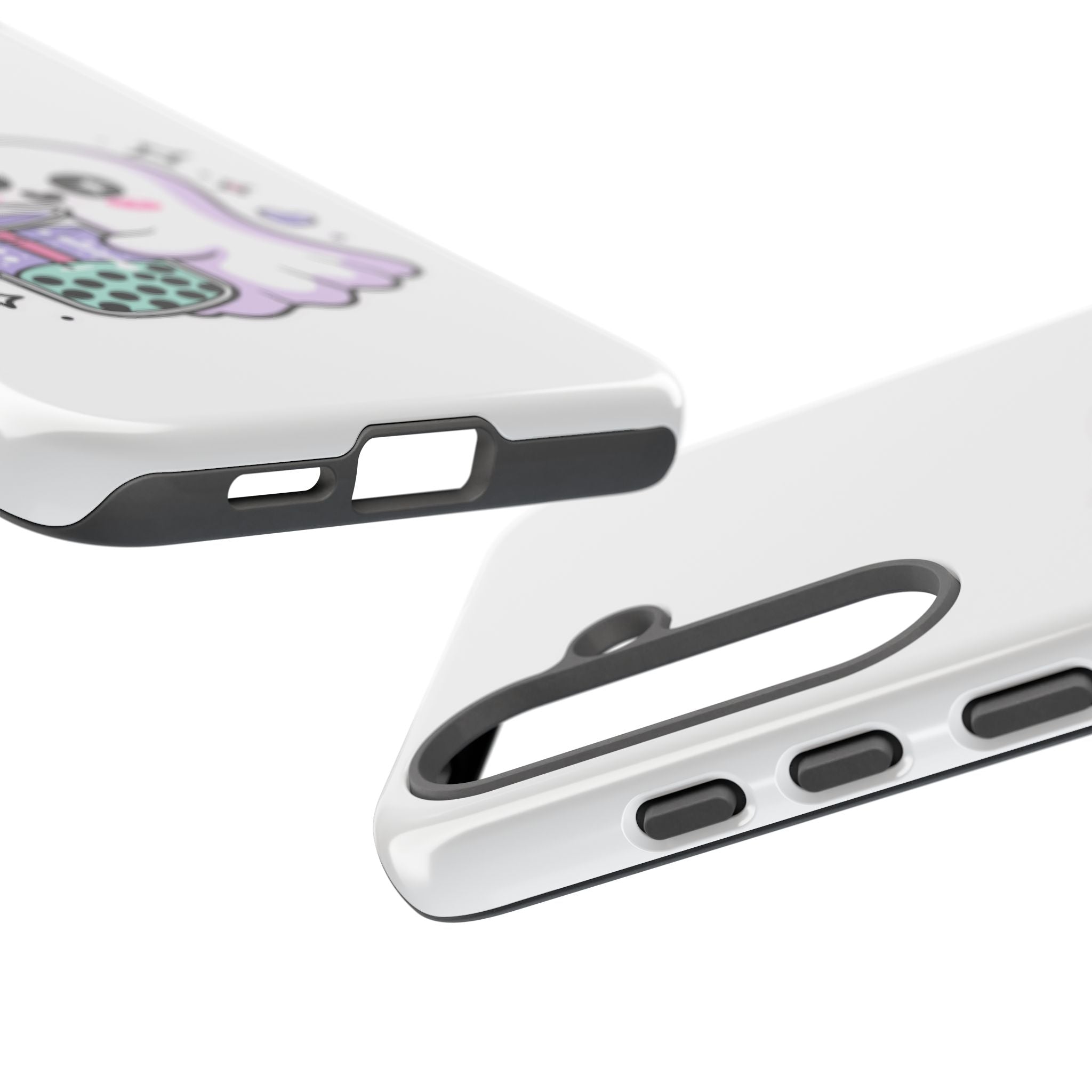 Cute Ghost Boba Phone Case – Kawaii Bubble Tea Ghost Cover | Spooky Cute Aesthetic Case