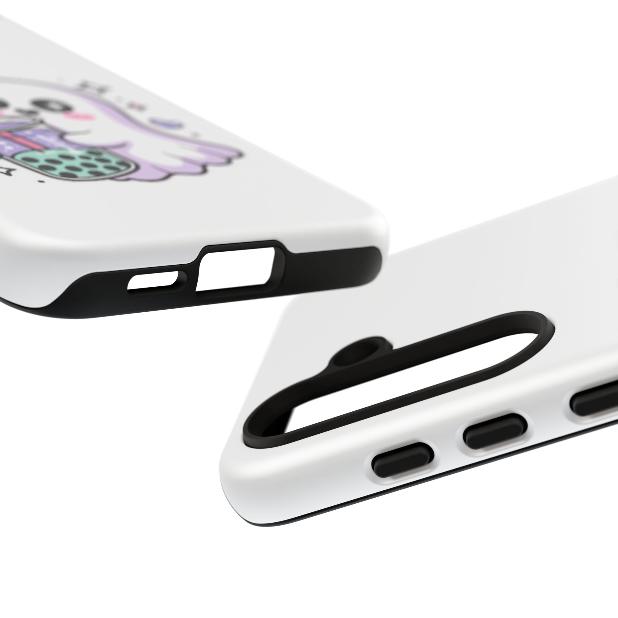 Cute Ghost Boba Phone Case – Kawaii Bubble Tea Ghost Cover | Spooky Cute Aesthetic Case