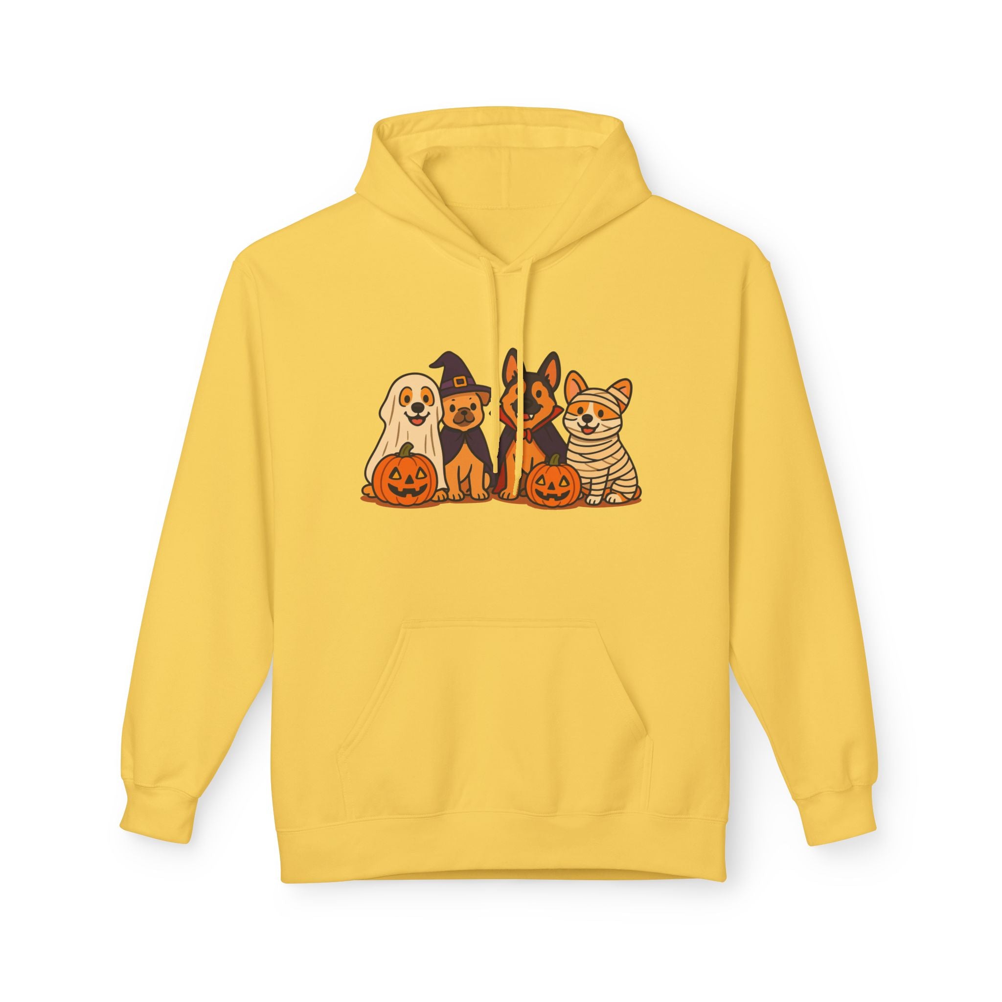 Halloween Pets Hoodie — Cute Dogs & Cat with Pumpkins