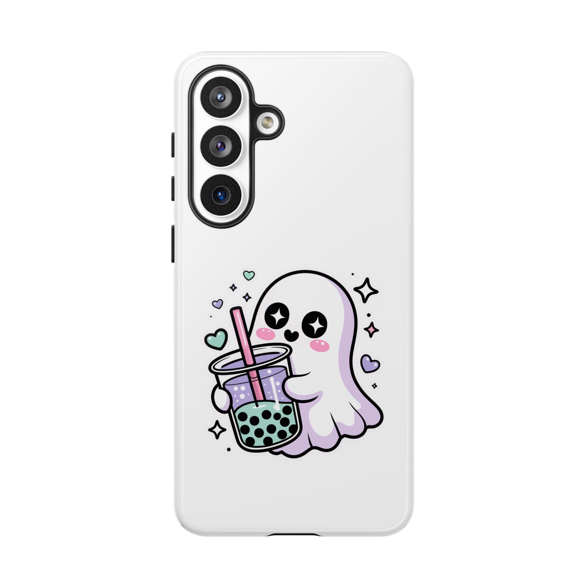 Cute Ghost Boba Phone Case – Kawaii Bubble Tea Ghost Cover | Spooky Cute Aesthetic Case