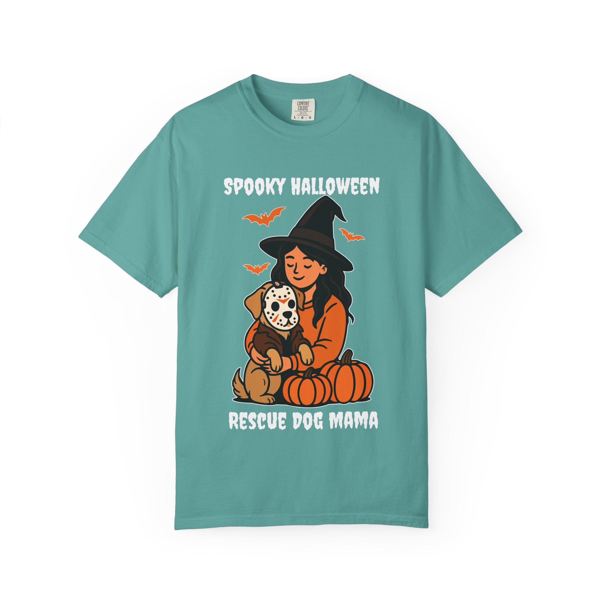 Spooky Rescue Dog Mom Shirt – Halloween Witch Dog Lover Tee | Funny Rescue Dog Mom Gift