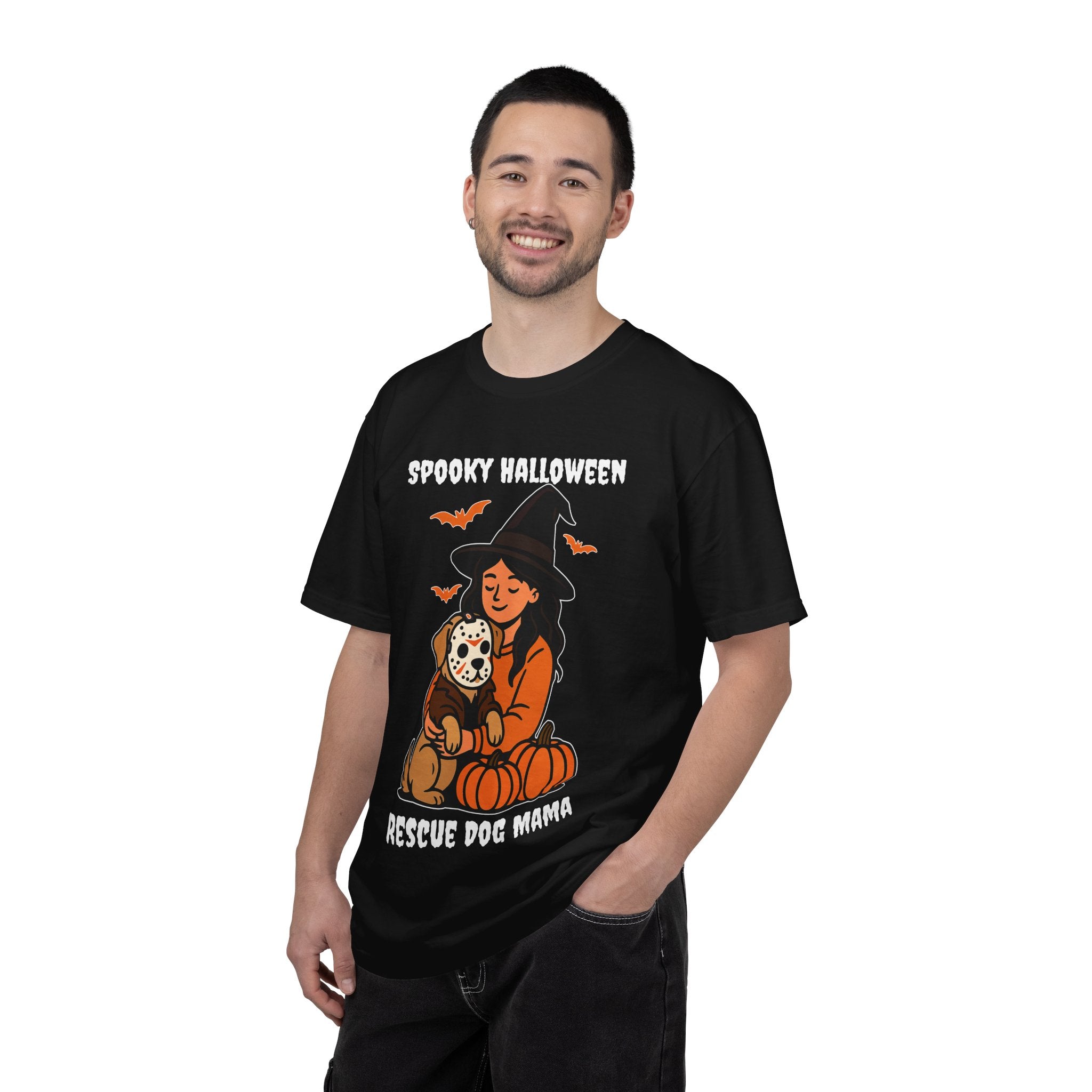 Spooky Rescue Dog Mom Shirt – Halloween Witch Dog Lover Tee | Funny Rescue Dog Mom Gift
