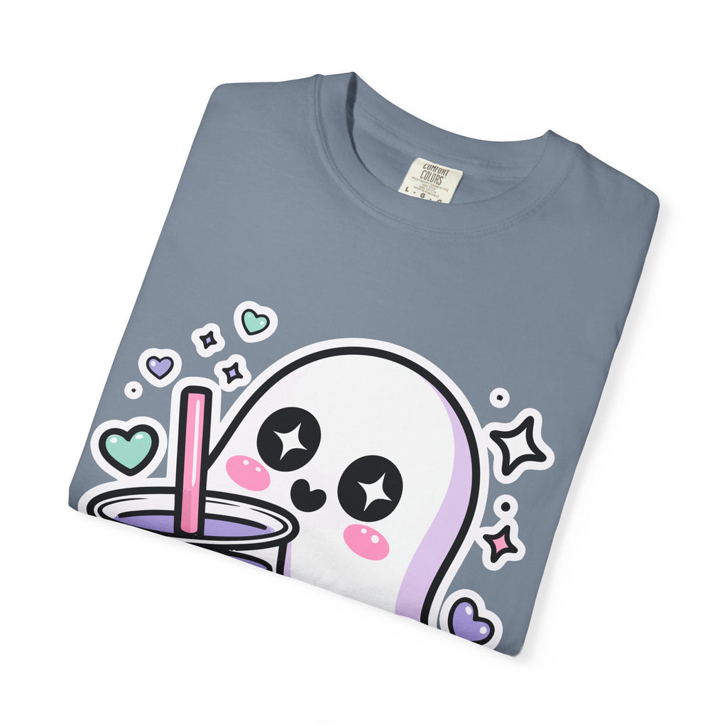 Cute Ghost Boba Tea T-Shirt – Kawaii Ghost Bubble Tea Shirt | Funny Spooky Cute Graphic Tee