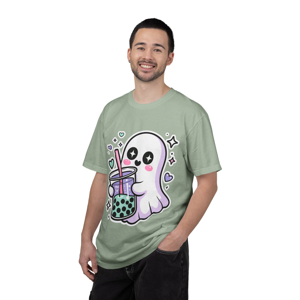 Cute Ghost Boba Tea T-Shirt – Kawaii Ghost Bubble Tea Shirt | Funny Spooky Cute Graphic Tee