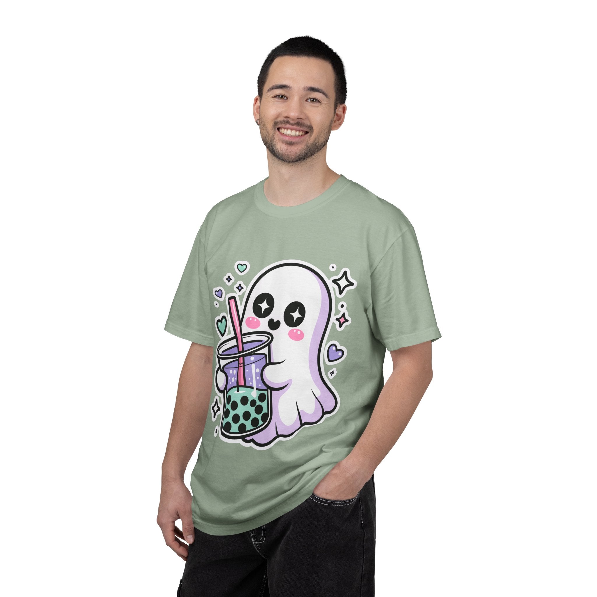 Cute Ghost Boba Tea T-Shirt – Kawaii Ghost Bubble Tea Shirt | Funny Spooky Cute Graphic Tee