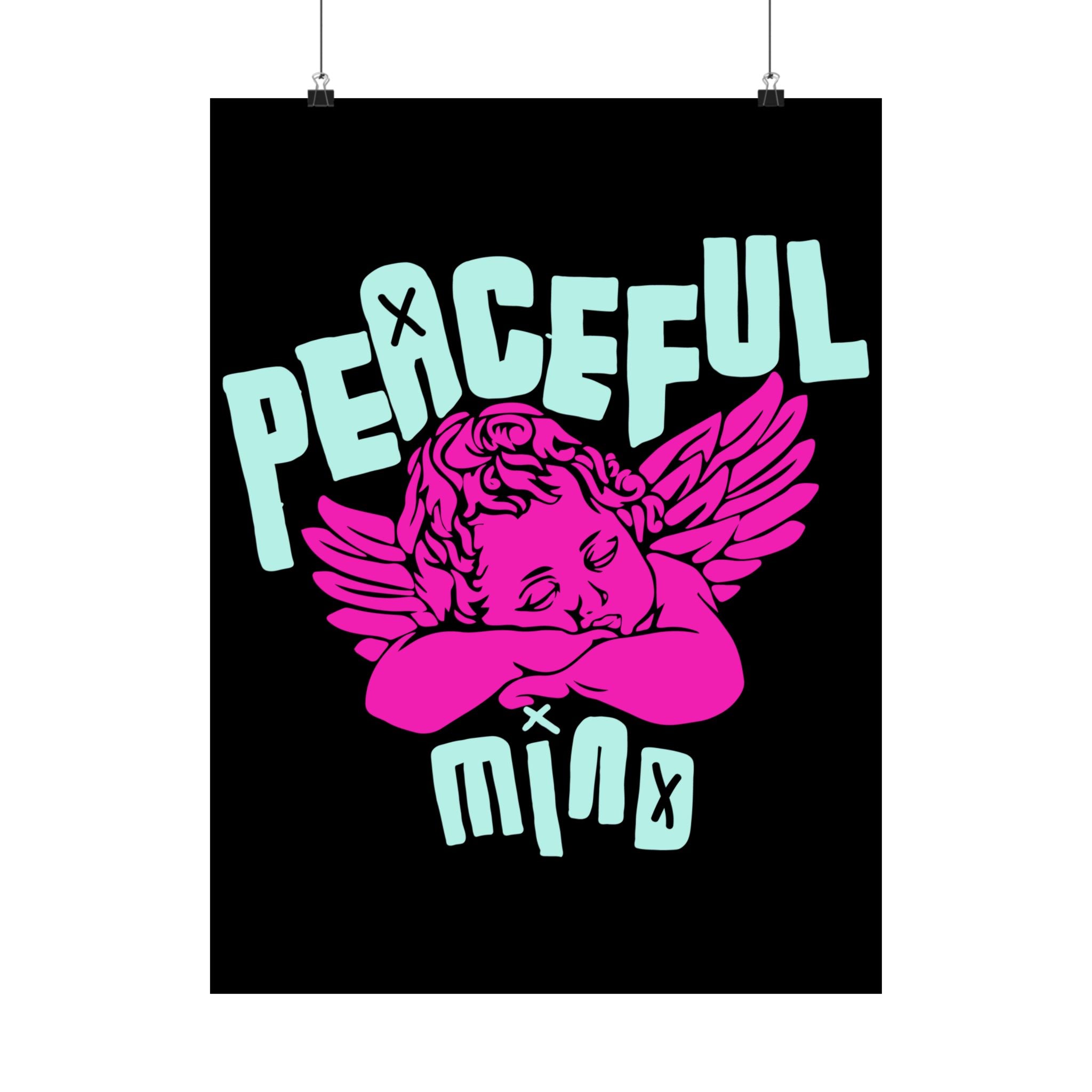 Retro Angel Poster – Pastel Aesthetic Angelcore Wall Art | Cute Vintage Angel Room Decor