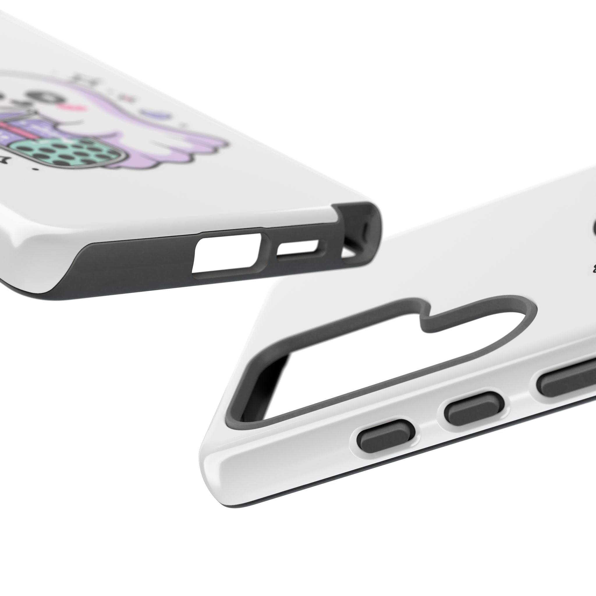 Cute Ghost Boba Phone Case – Kawaii Bubble Tea Ghost Cover | Spooky Cute Aesthetic Case