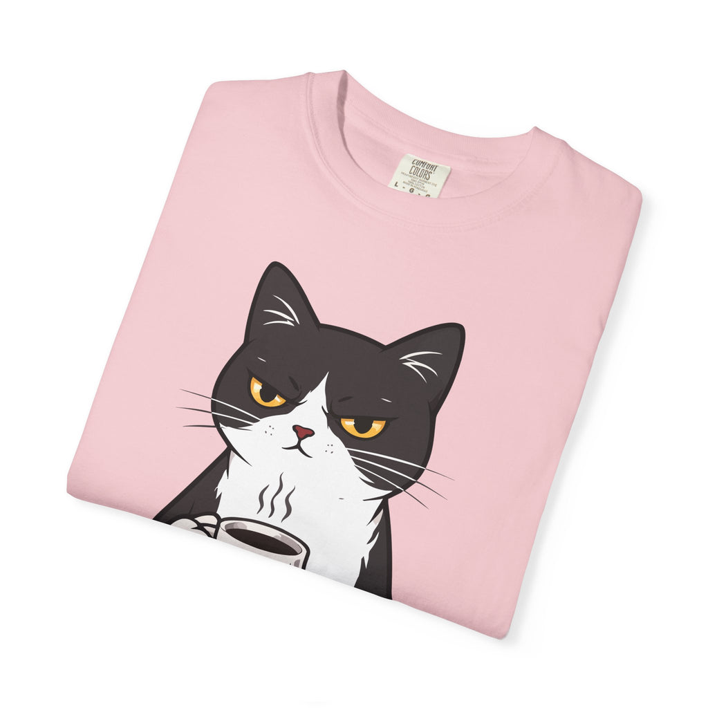 Funny Cat Coffee T-Shirt – “Coffee Because Murder Is Wrong” | Sarcastic Cat Lover Graphic Tee