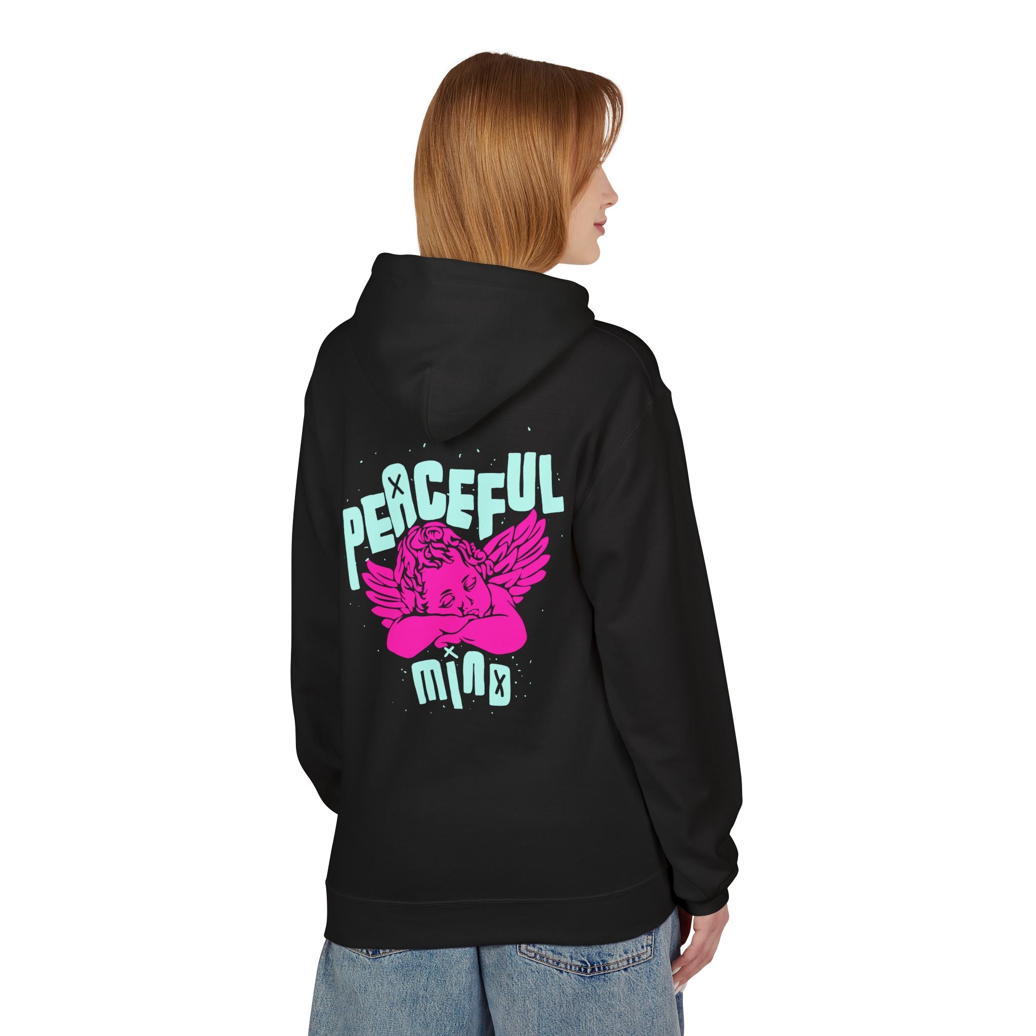 Retro Angel Graphic Hoodie – Pastel Aesthetic Unisex Hoodie | Cute Angel Hoodie | Bella Canvas 3001 Streetwear