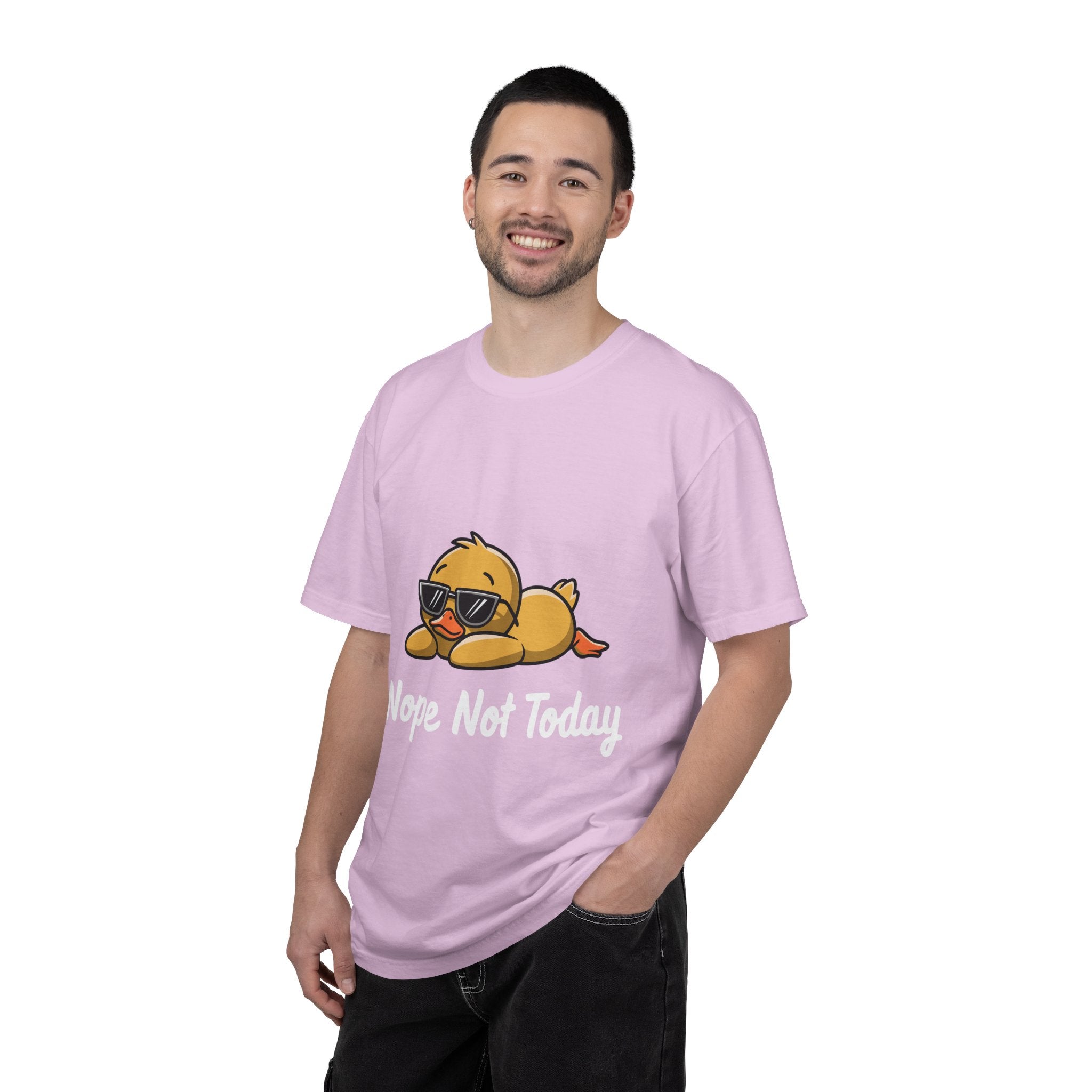 Funny Duck Graphic Tee – “Nope. Not Today.” Lazy Animal Meme Shirt | Cute Duck Illustration T-Shirt | Aesthetic Streetwear