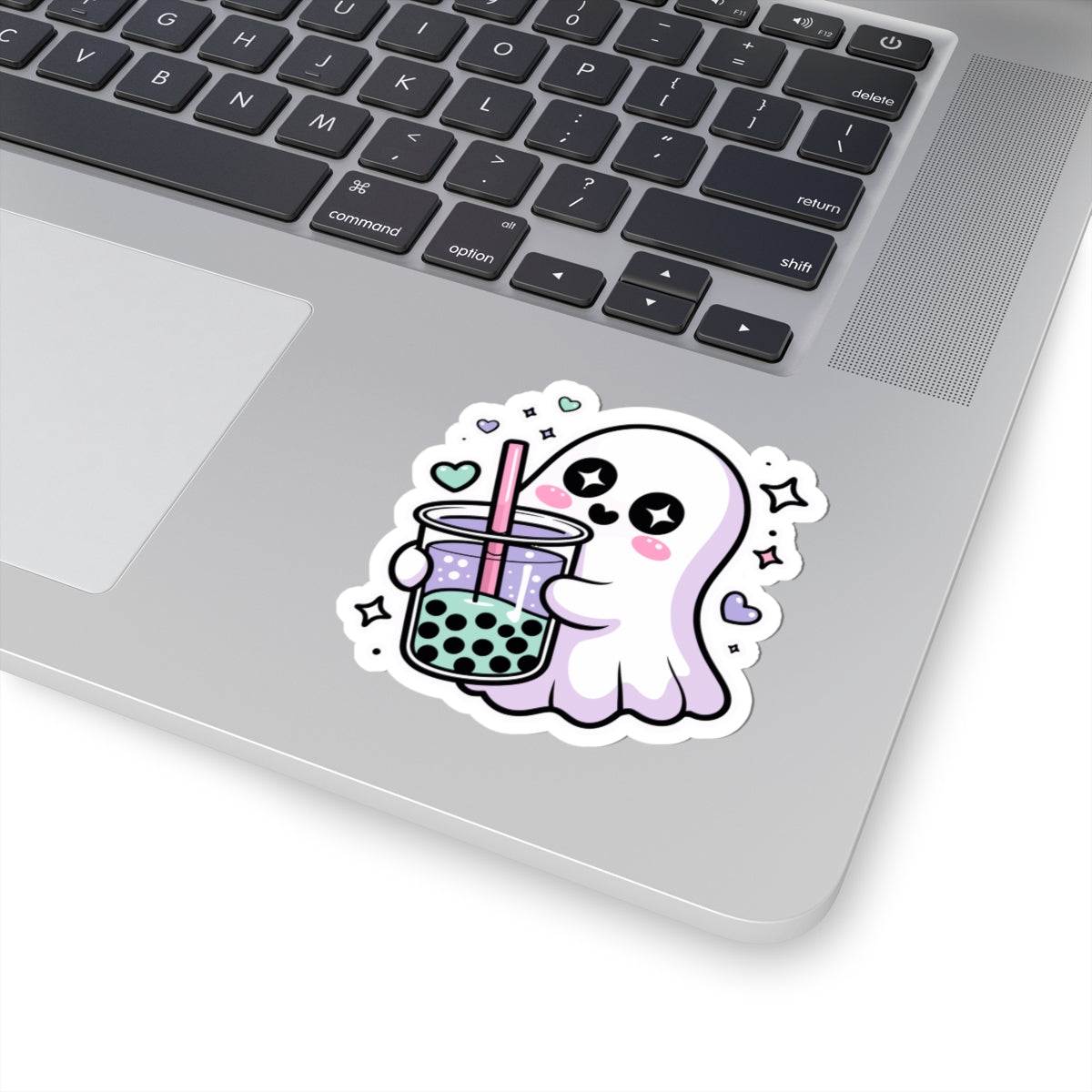 Cute Ghost Boba Sticker – Kawaii Bubble Tea Ghost Vinyl Decal | Spooky Cute Aesthetic