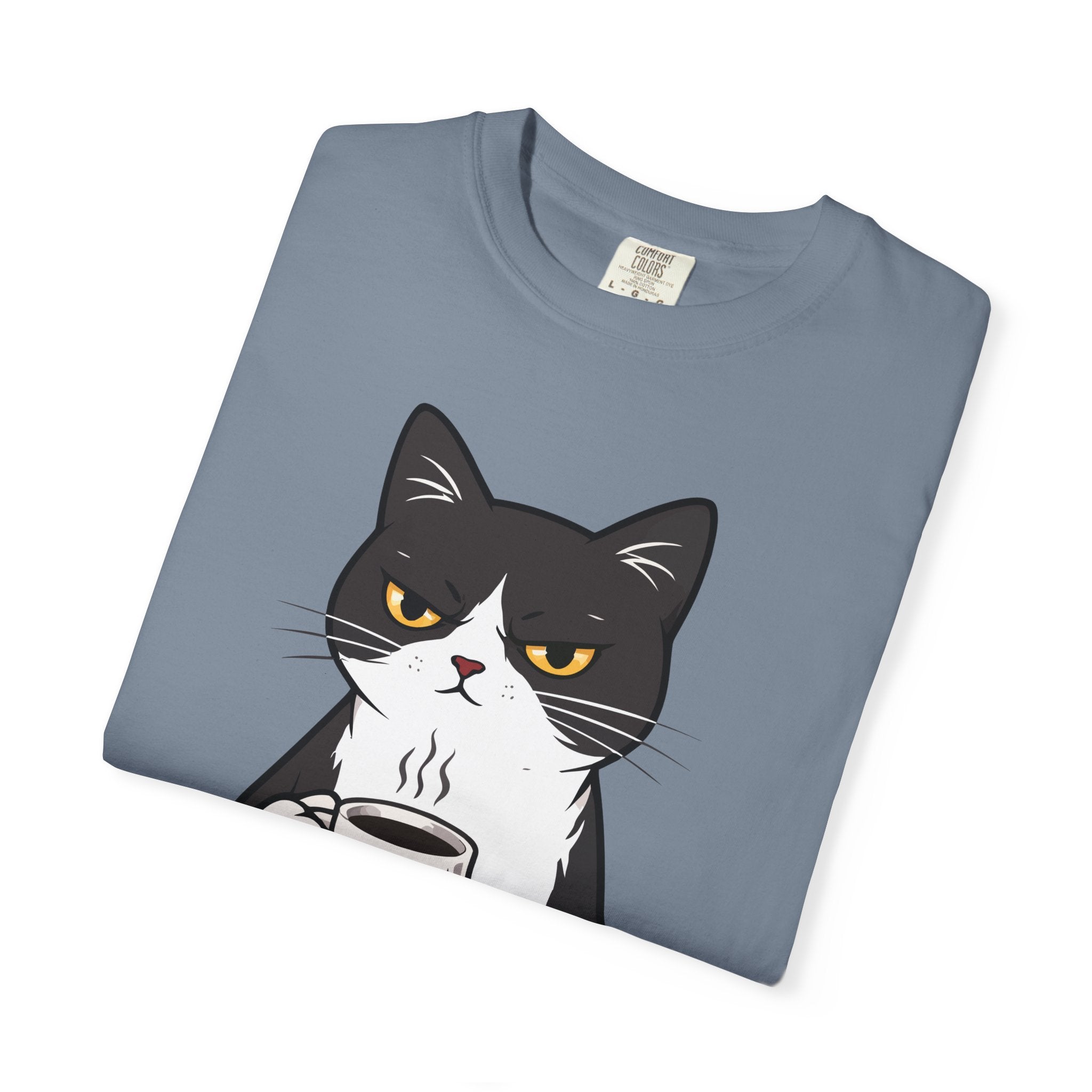 Funny Cat Coffee T-Shirt – “Coffee Because Murder Is Wrong” | Sarcastic Cat Lover Graphic Tee