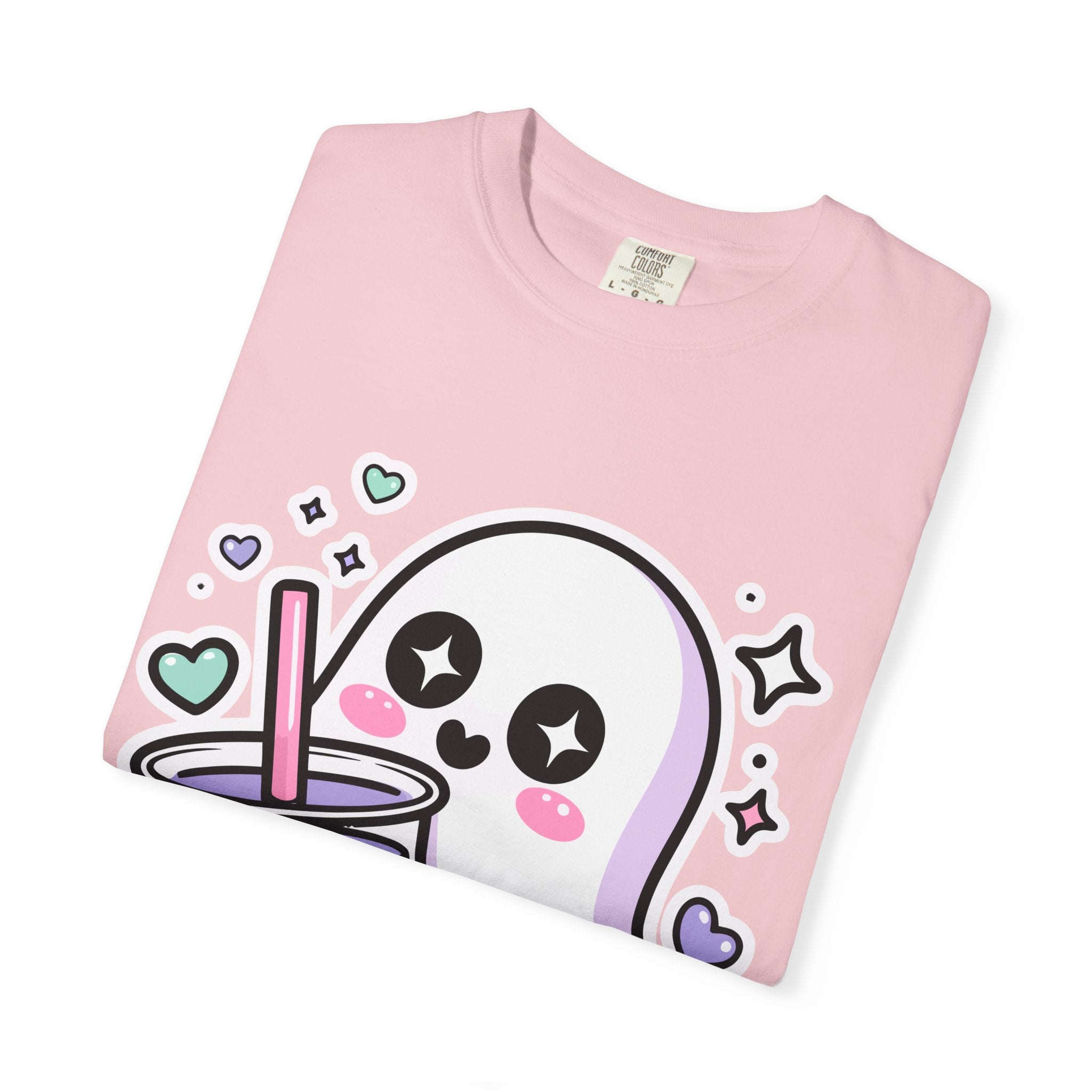 Cute Ghost Boba Tea T-Shirt – Kawaii Ghost Bubble Tea Shirt | Funny Spooky Cute Graphic Tee
