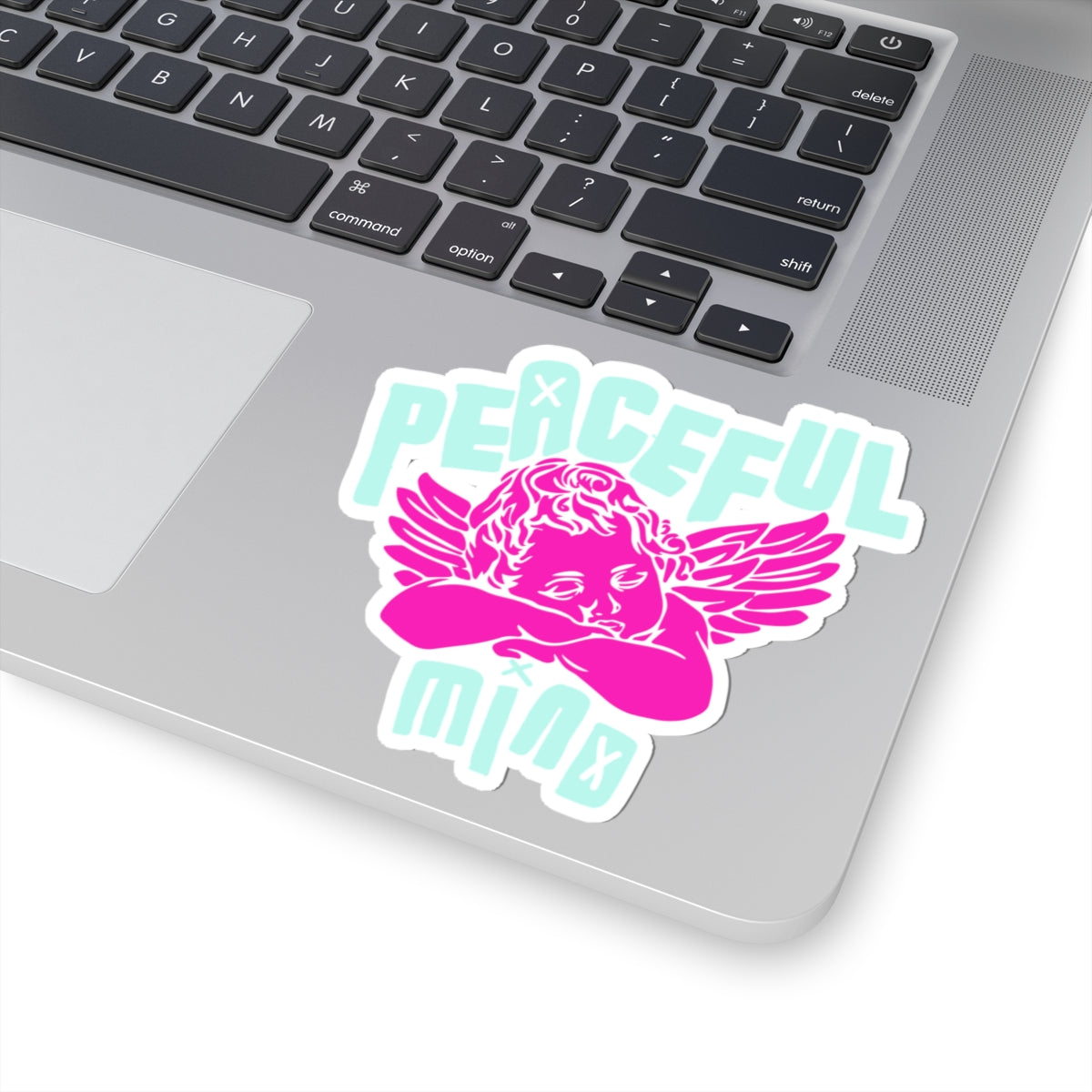Retro Angel Sticker – Pastel Aesthetic Angelcore Vinyl Sticker | Cute Laptop & Water Bottle Decal